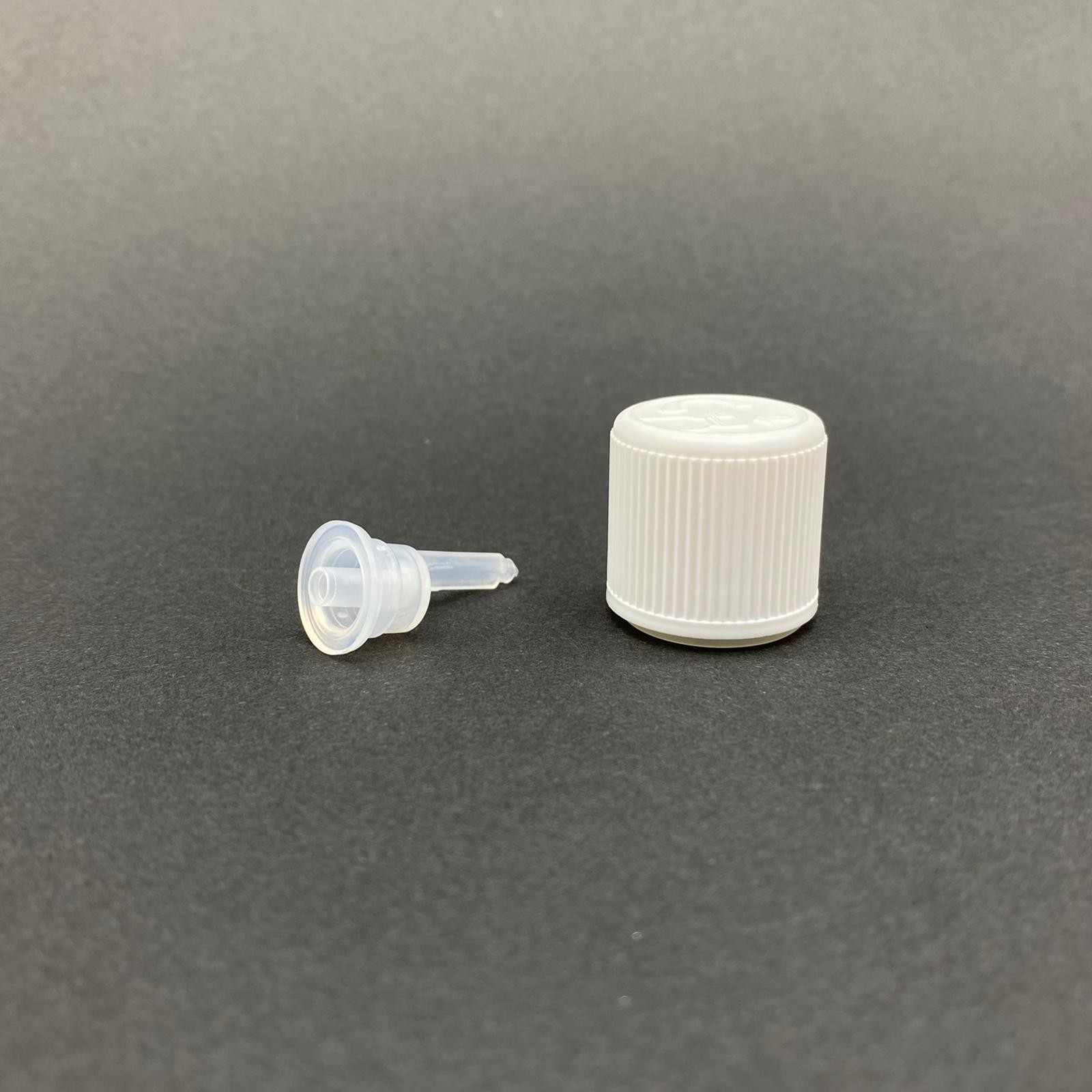18 Mm İçten Damlalık Beyaz Çocuk Kilitli Plastik Kapak (Cam Şişeye Uyar)