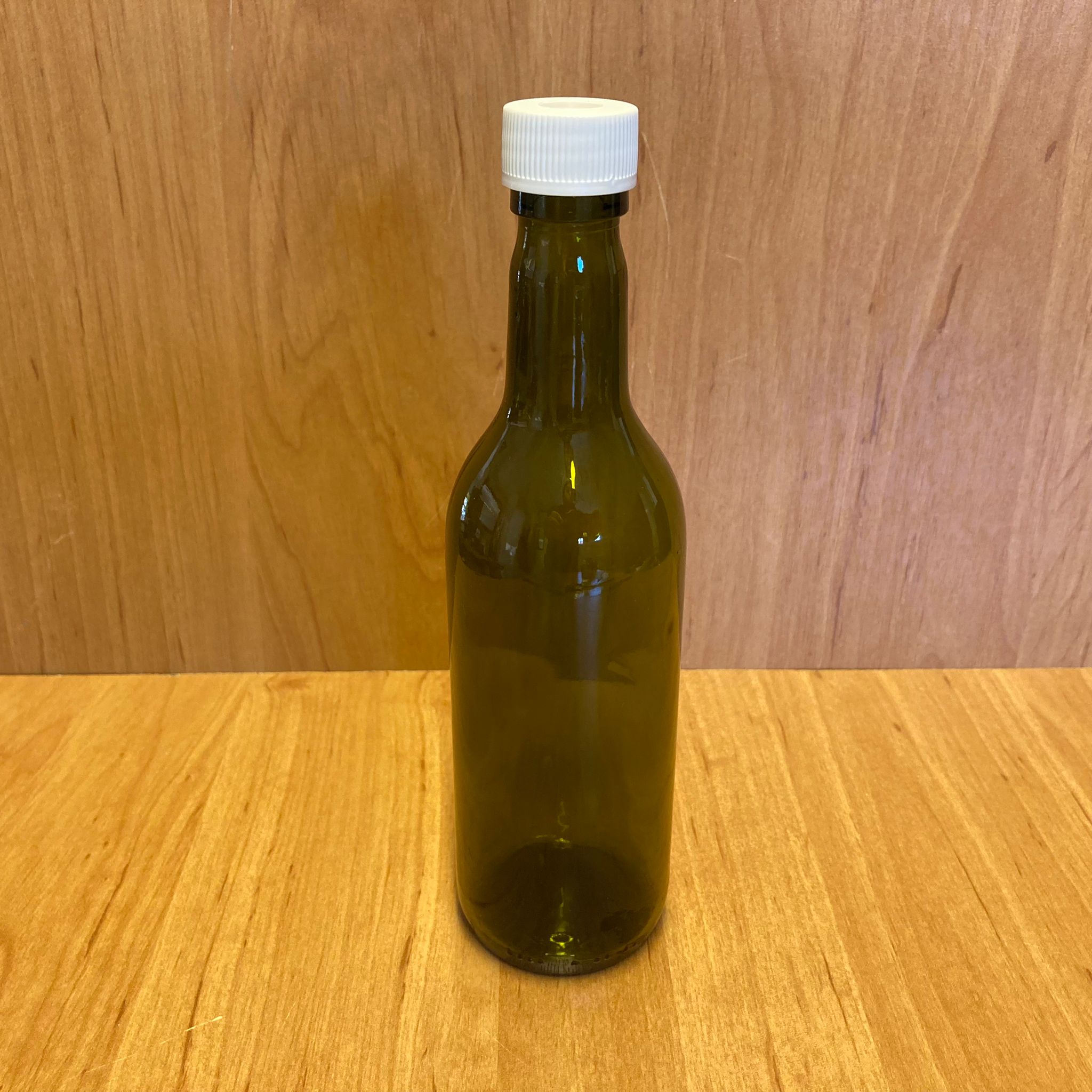 187 Cc Yeşil Cam Şişe - Beyaz Kapaklı - 187 Ml Cam Şişe Yeşil