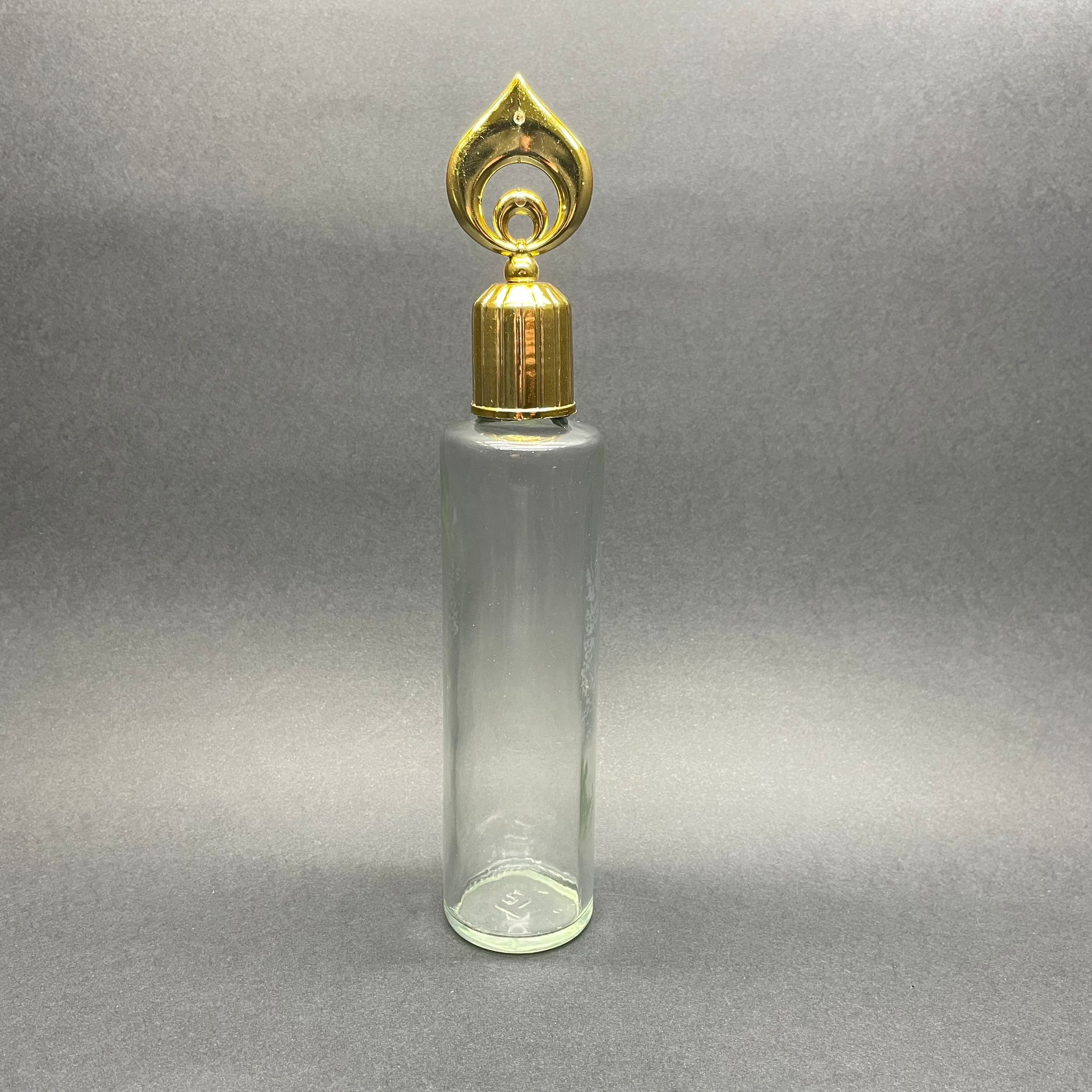 190 Cc Cam Kolonya Şişesi - 190 Ml Kolonya Şişesi Gold Osmanlı Kapaklı + Kolonya Tıpalı - Paşabahçe Şişecam Silindir Kolonya Şişesi