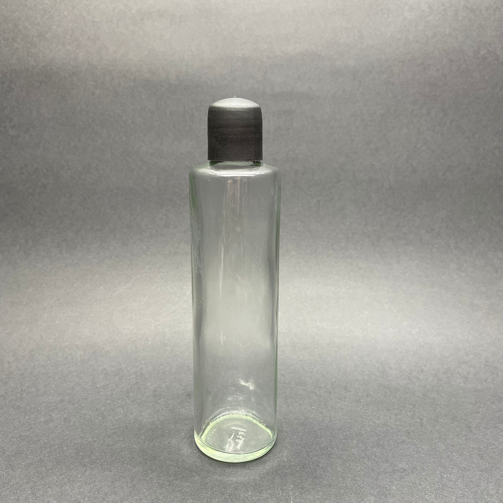 190 Cc Cam Kolonya Şişesi - 190 Ml Kolonya Şişesi Siyah Dar Kapaklı + Kolonya Tıpalı - Paşabahçe Şişecam Silindir Kolonya Şişesi