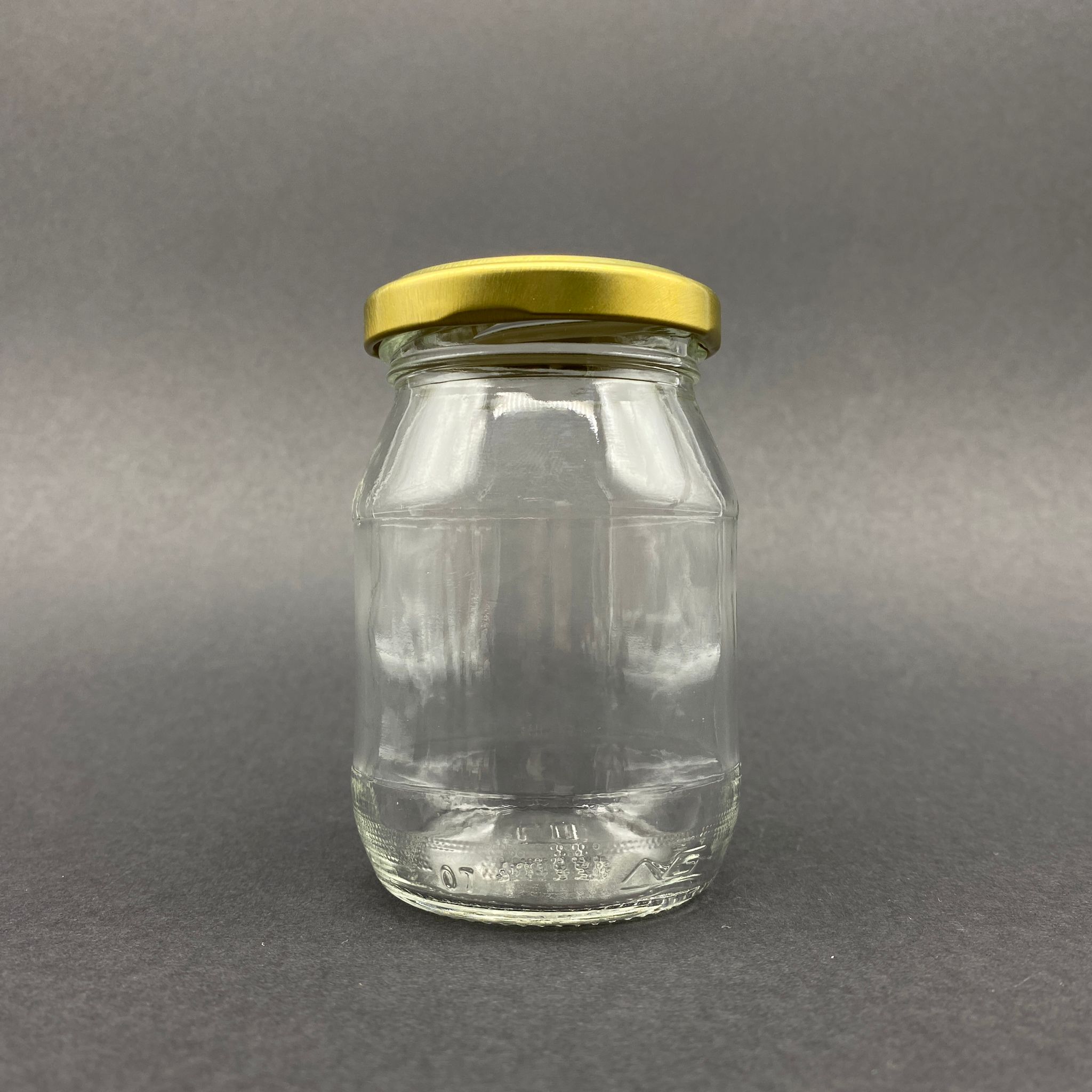 190 Cc Kavanoz - Gold Metal Kapaklı - 190 Ml Cam Kavanoz