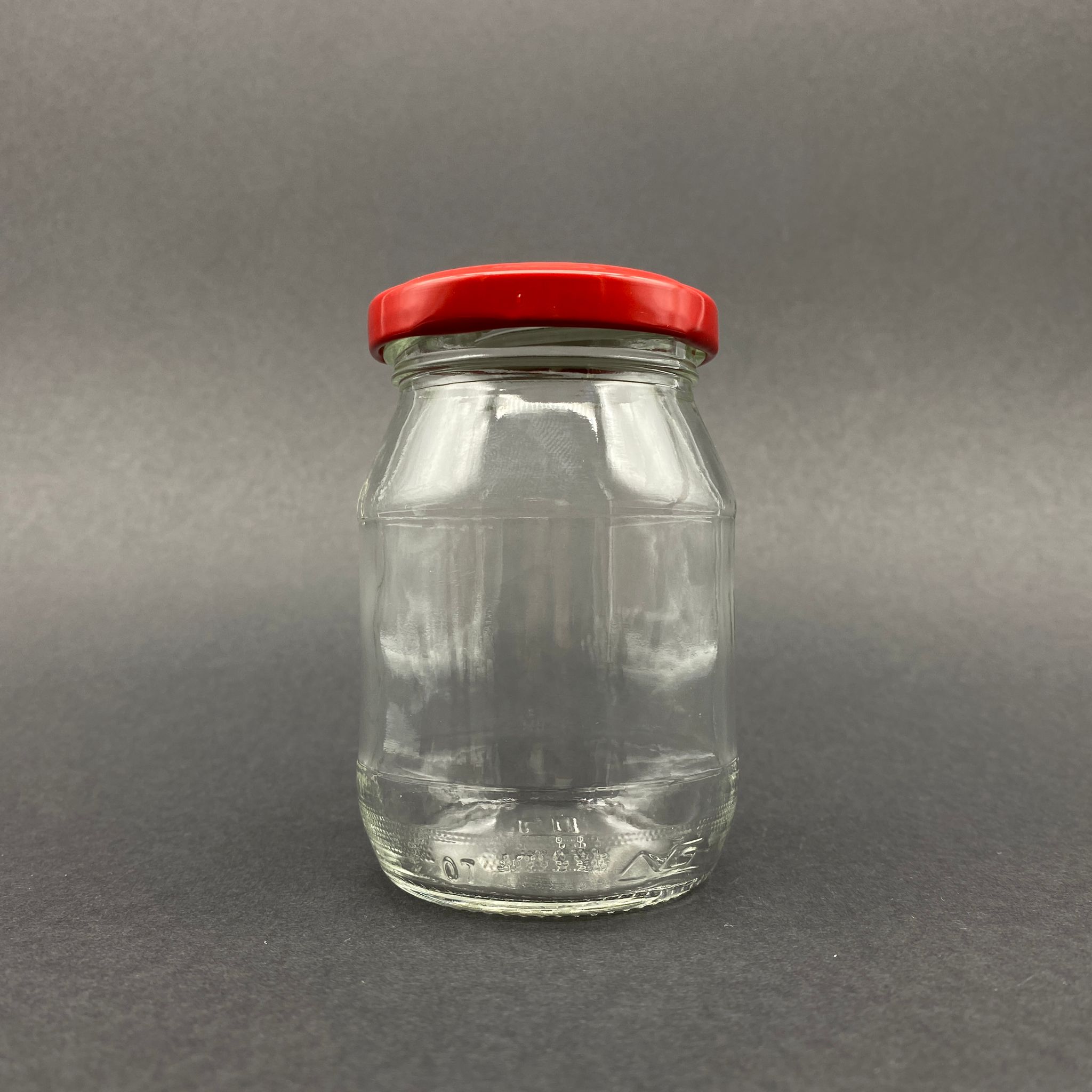190 Cc Kavanoz - Kırmızı Metal Kapaklı - 190 Ml Cam Kavanoz