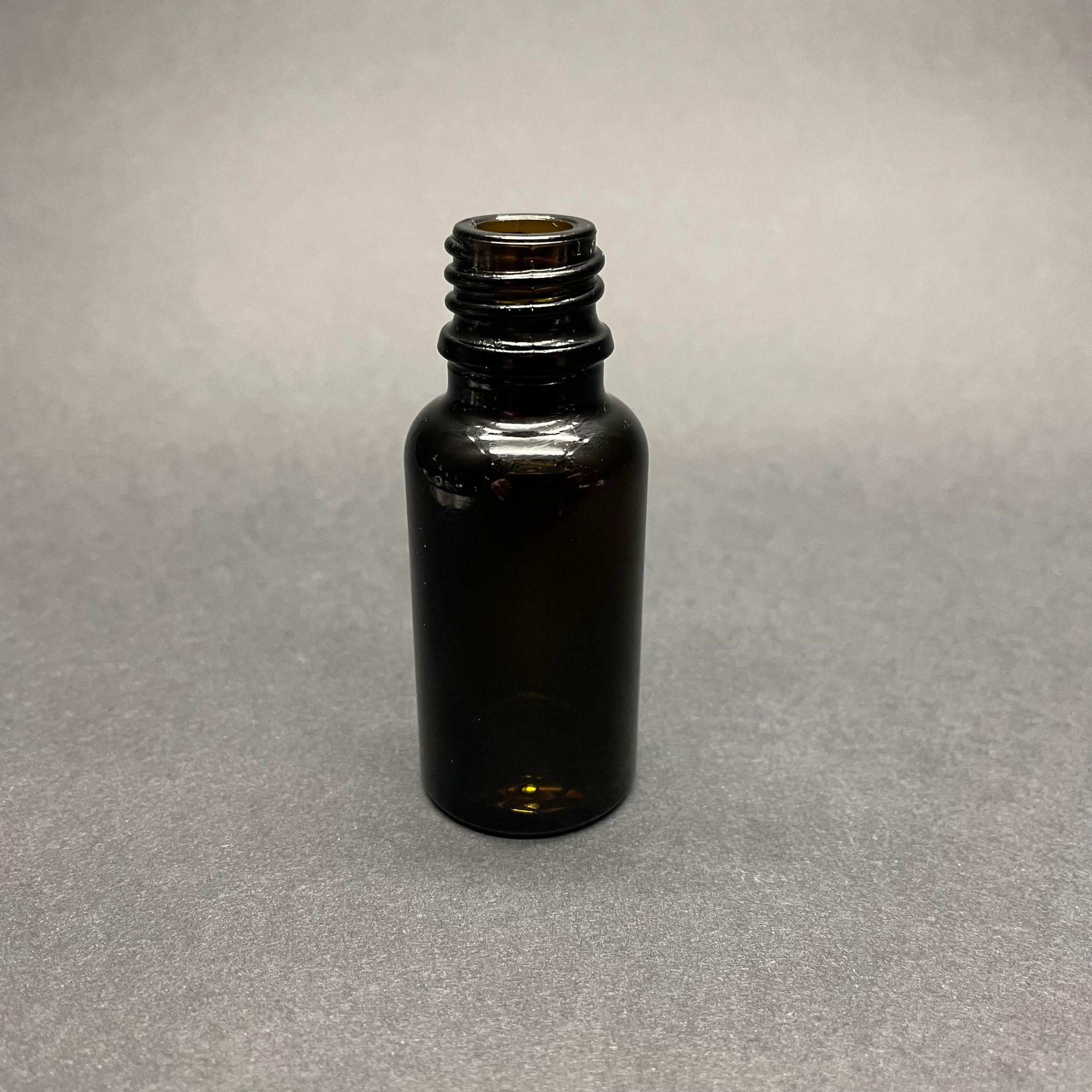 20 Cc Amber Cam Şişe Kapaksız (18 Ağız) - Üst Kalite Koyu Amber 20 Ml Cam Şişe Kahverengi