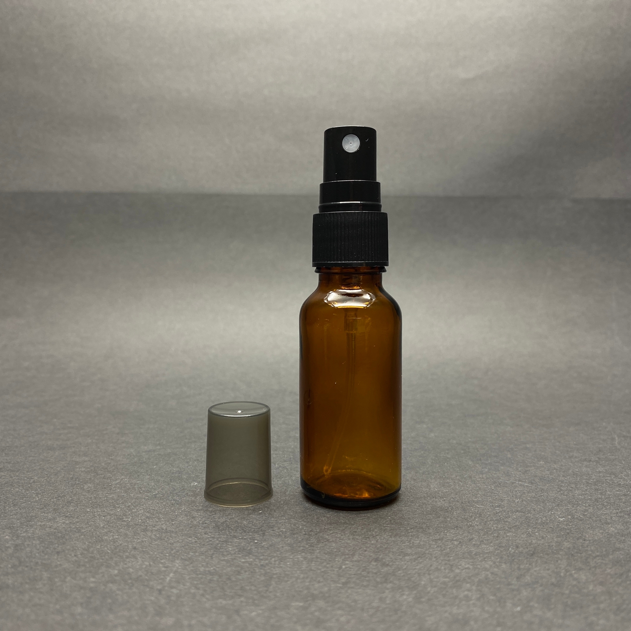 20 Cc Amber Cam Şişe Siyah Spreyli Takım - 20 Ml Kahverengi Spreyli Şişe