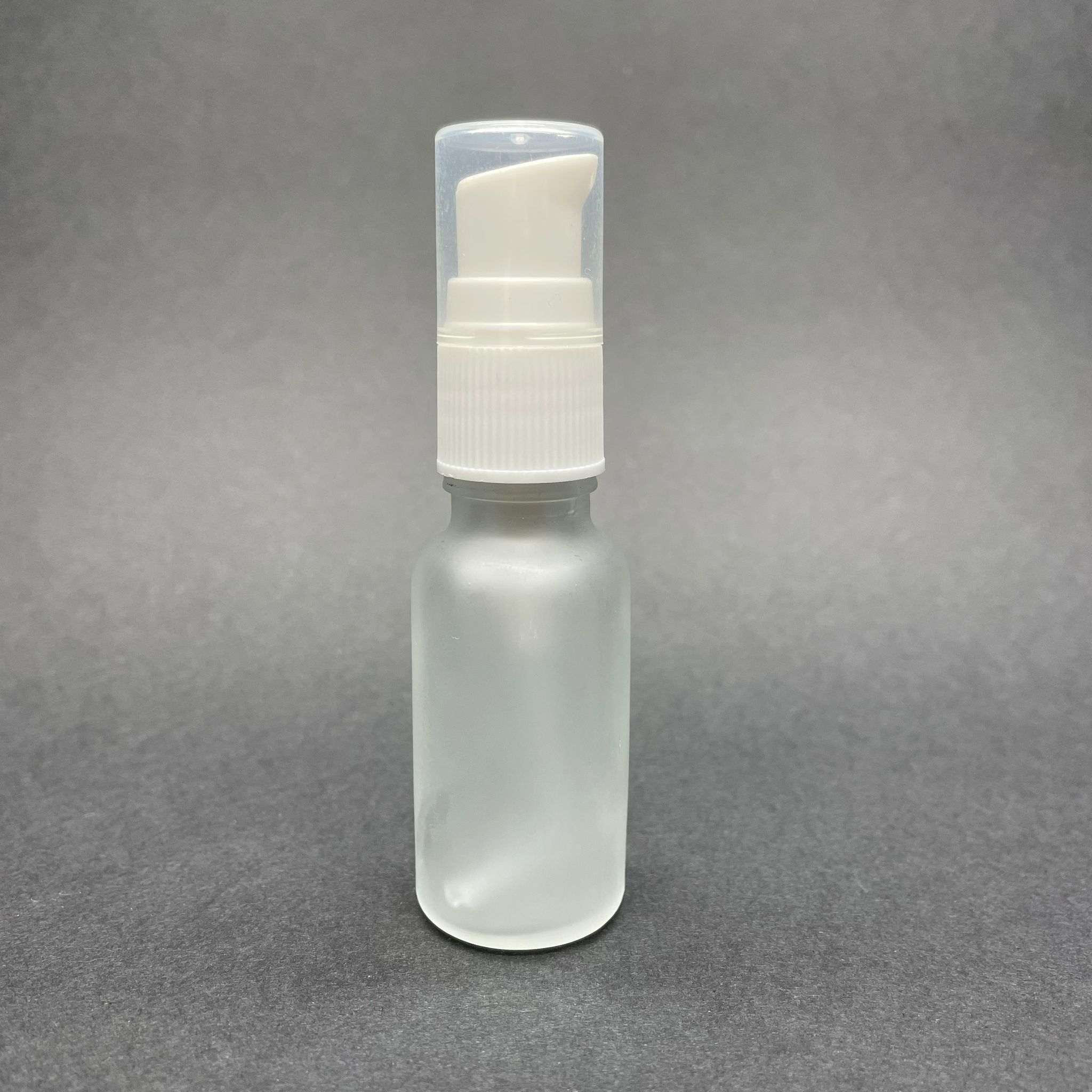 20 Cc Buzlu Cam Şişe - Beyaz Losyon Pompalı (Yoğun Kıvamlı Sıvılar İçin)  - 20 Ml Pompalı Buzlu Şişe - Buzlu Cam