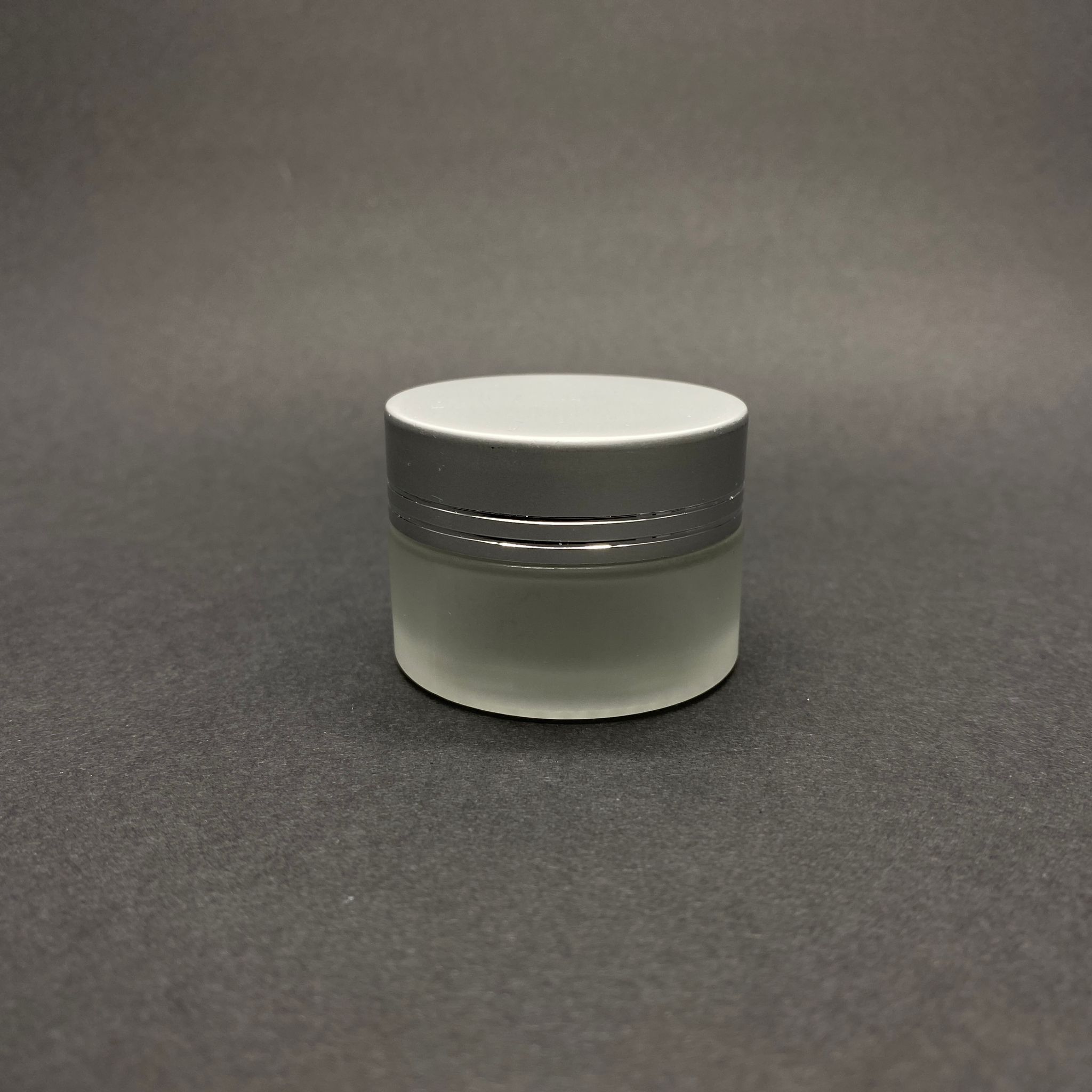 20 Cc Cam Buzlu Krem Kavanozu - Gümüş  Kapaklı İç Contalı - 20 Ml Buzlu Cam Krem Kavanozu - Buzlu Mum Kavanozu