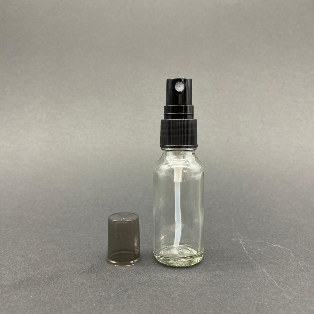20 Cc Cam Şişe Siyah Spreyli Takım - 20 Ml Spreyli Şişe