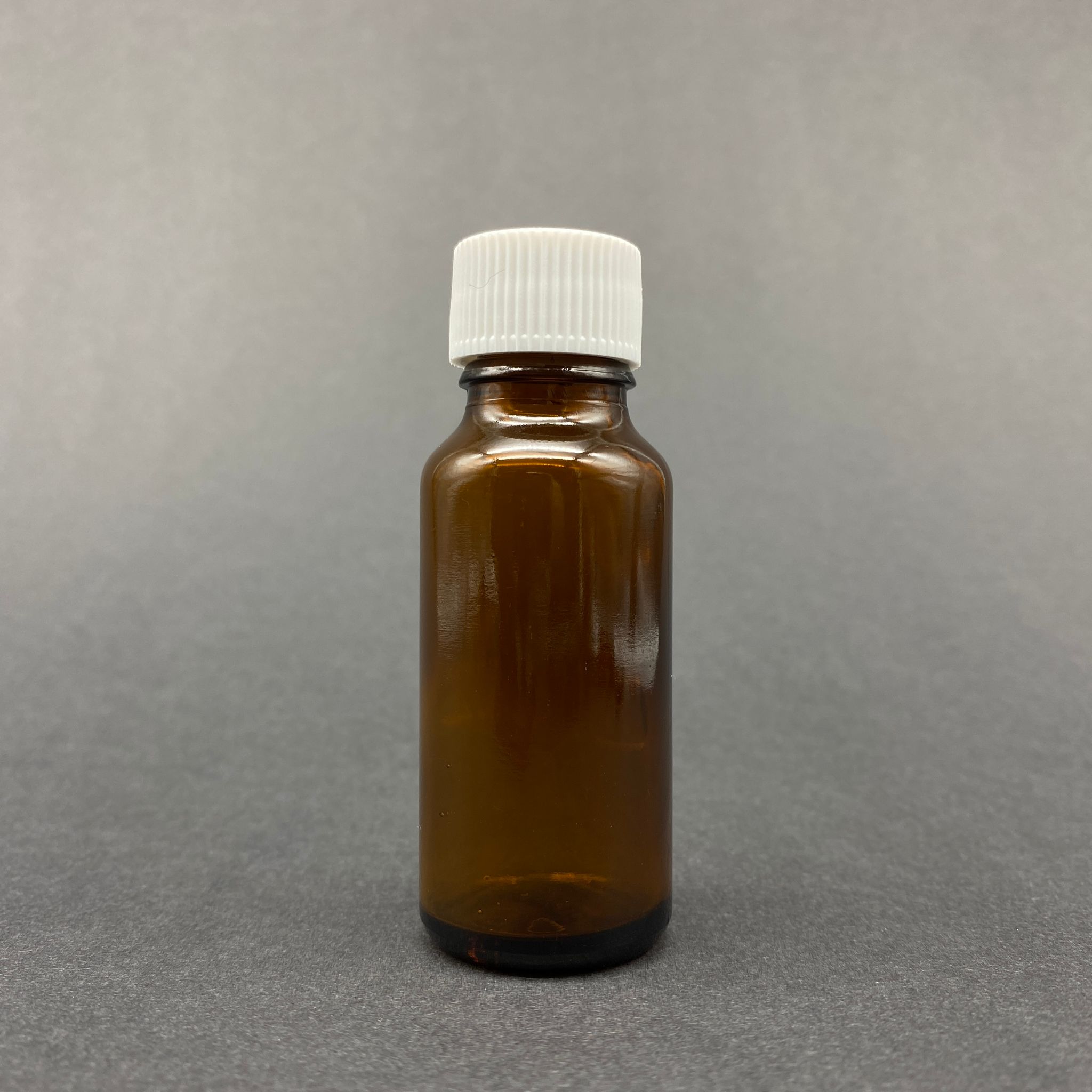 20 Cc Kahverengi Cam Şişe - Beyaz Kapaklı - 20 Ml Amber Standart Cam Şişe