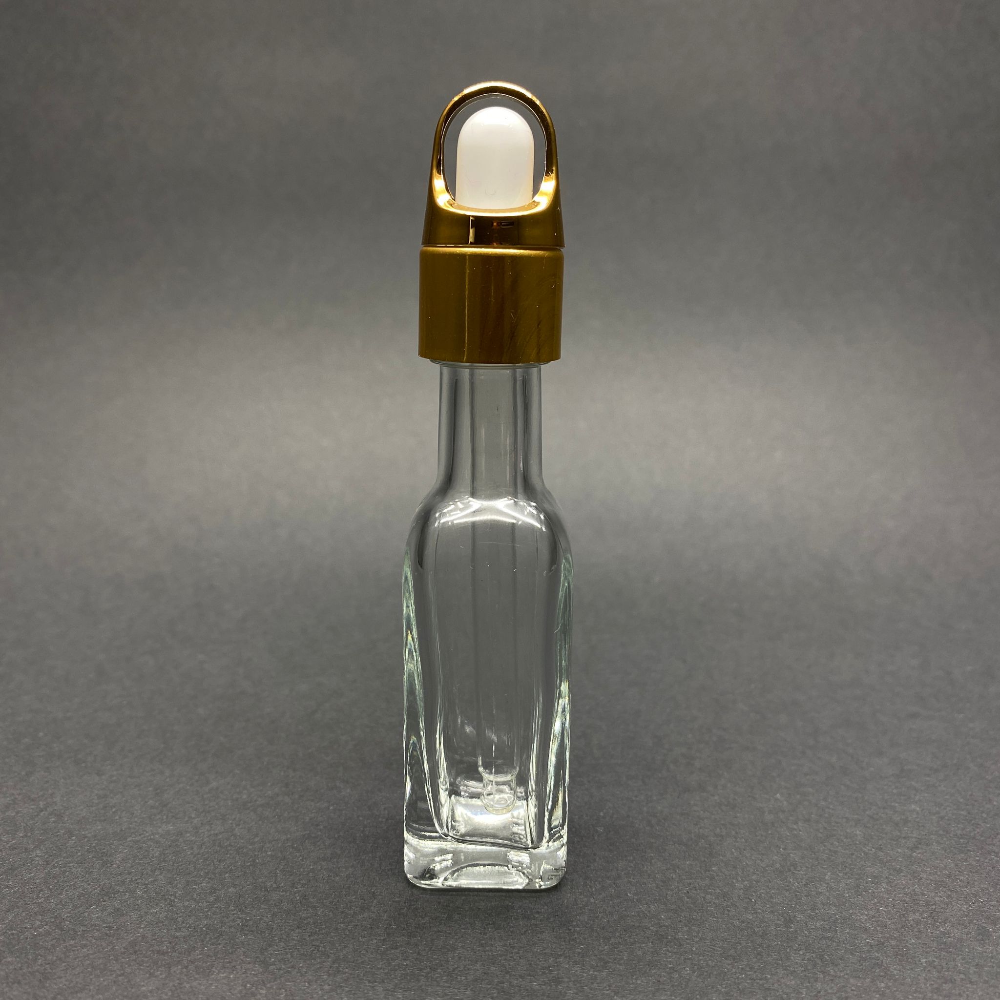 20 Cc Maraska Köşeli Siyah Cam Damlalıklı Şişe - Beyaz Emzik - Gold Flower Sepet Model Metalik Kapak - 20 Ml Cam Damlalıklı Şişe