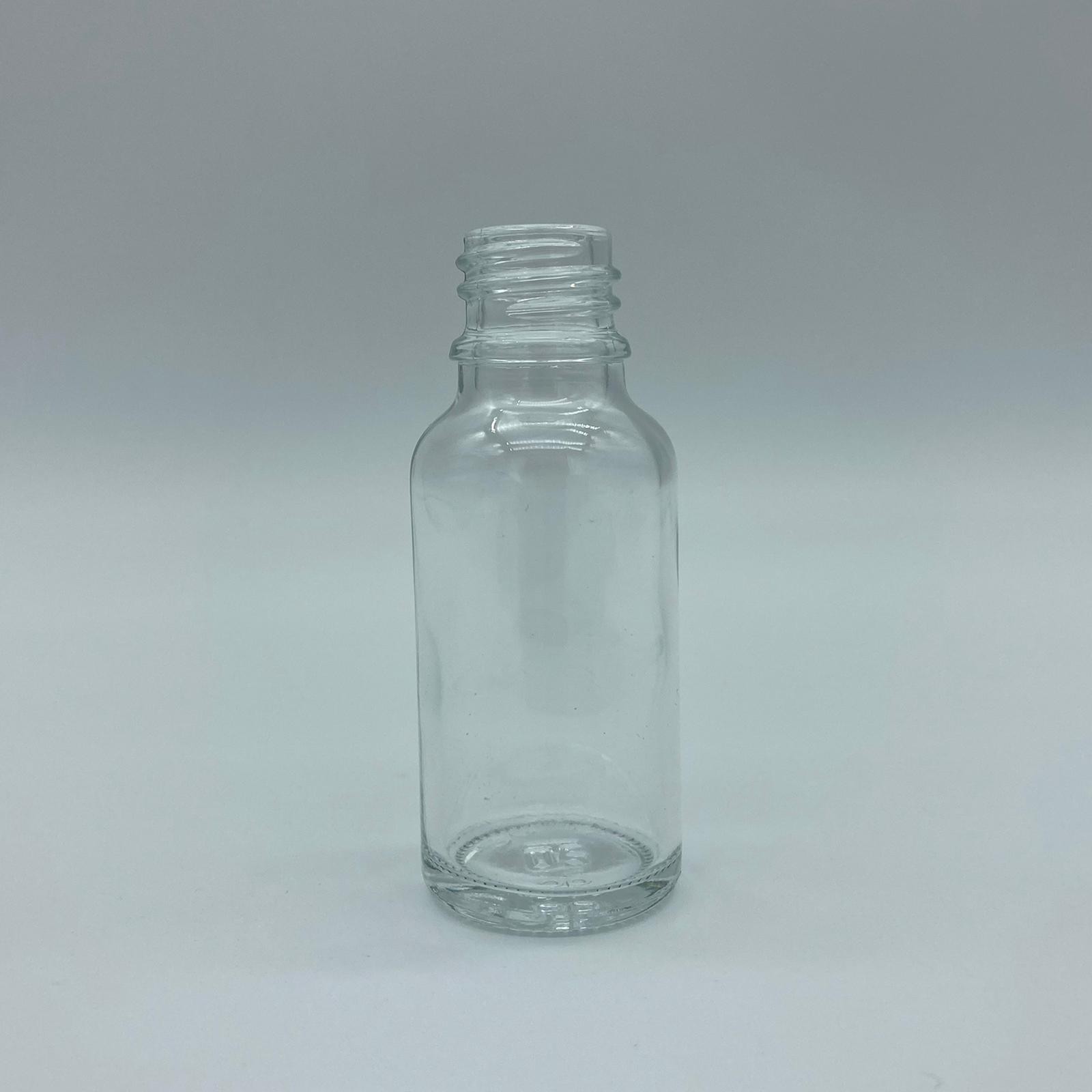 20 Cc Şeffaf Cam Şişe Kapaksız (18 Ağız) - 20 Ml Cam Şişe