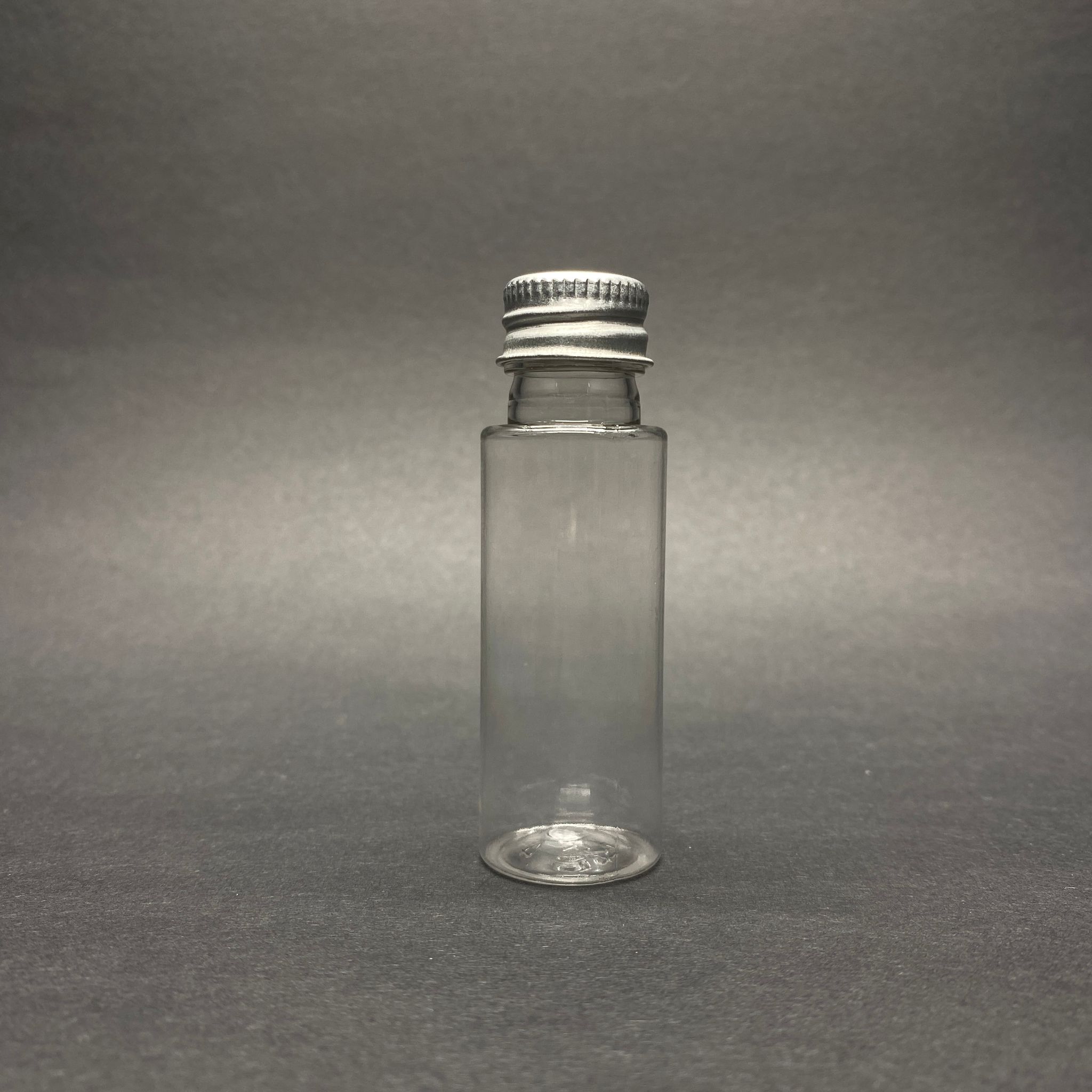 20 Cc Şeffaf Pet Şişe - Gümüş Metal Kapaklı - 20 Ml Pet Şişe