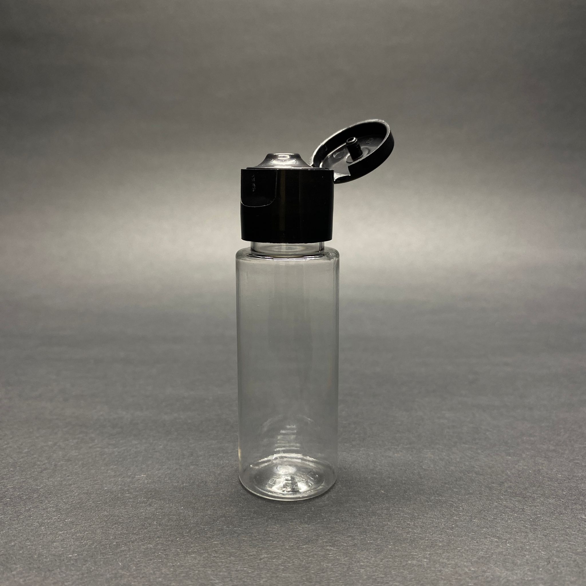 20 Cc Şeffaf Pet Şişe - Siyah Fliptop Kapaklı - 20 Ml Pet Şişe