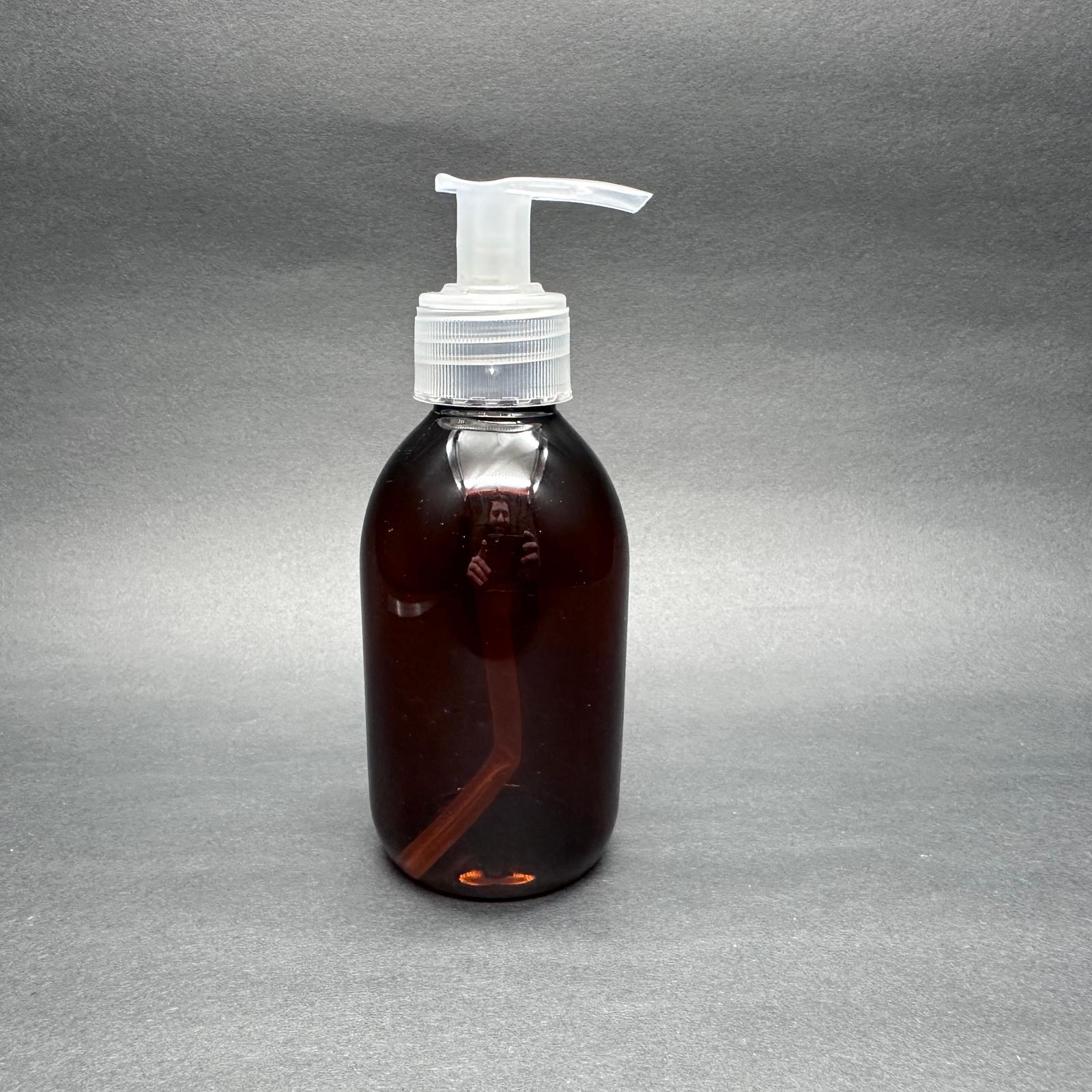 200 Cc Amber Pet Ecza Şişesi - Şeffaf Sıvı Sabun Pompalı - 200 Ml Kahverengi Plastik Şurup Şişesi (21 Gr)