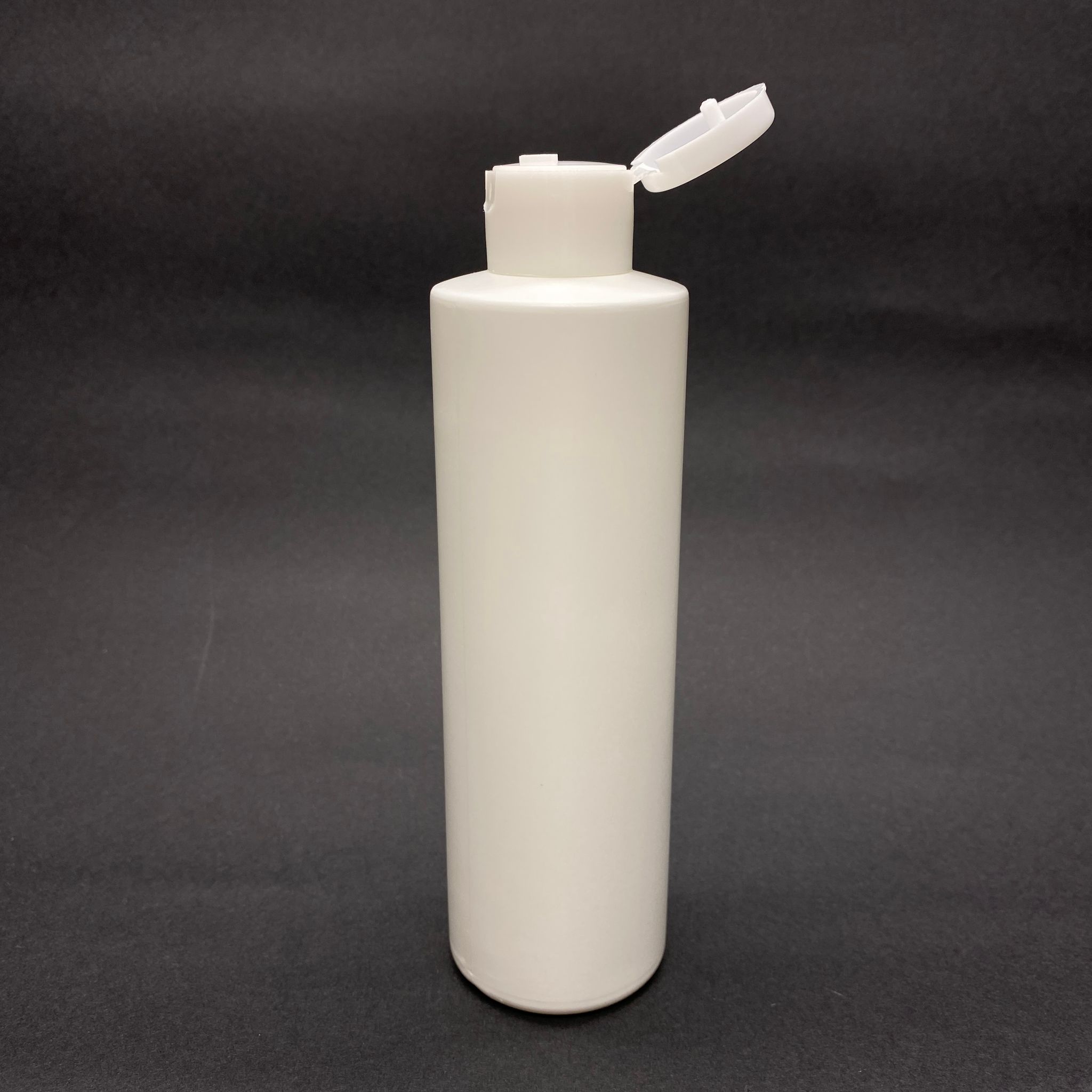 200 Cc Beyaz Silindir Model Mat Sert Polietilen Şişe - Beyaz Fliptop Kapaklı - Çıtçıt Kapaklı - Açılır Kapanır Kapaklı - 200 Ml Beyaz Polietilen Şişe
