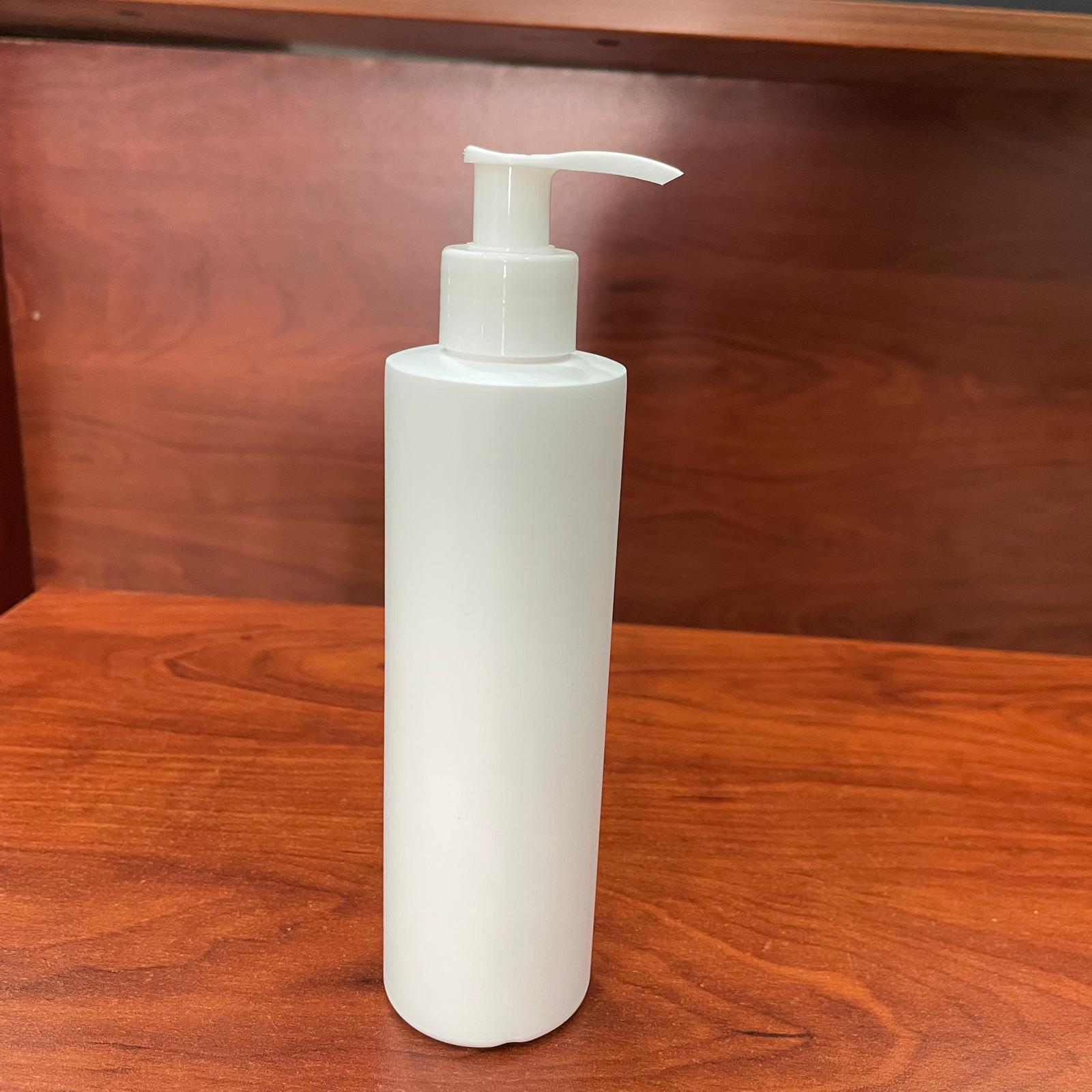 200 Cc Beyaz Silindir Model Mat Sert Polietilen Şişe - Beyaz Pompalı - 200 Ml Beyaz Pompalı Polietilen Şişe