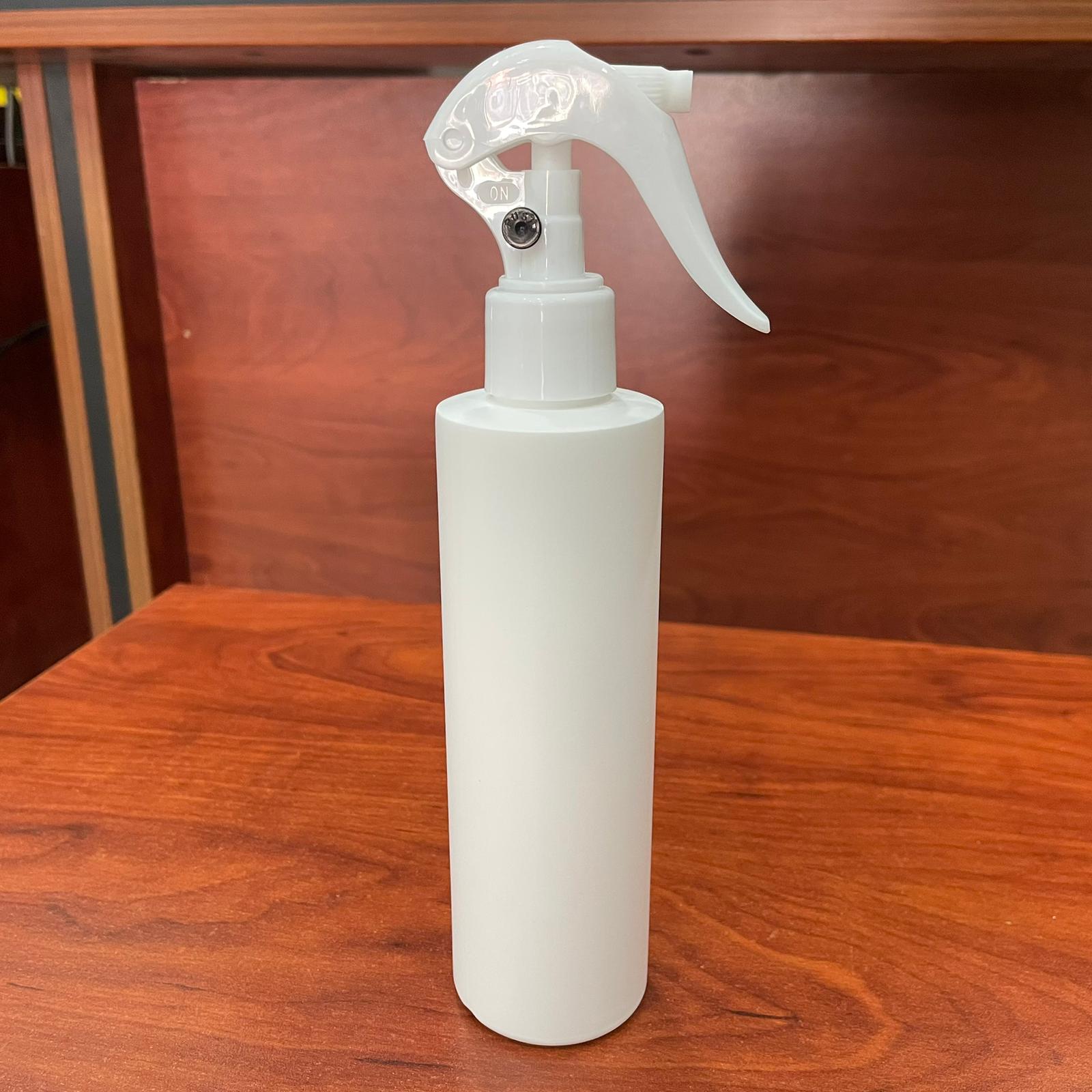 200 Cc Beyaz Silindir Model Mat Sert Polietilen Şişe - Beyaz Triger Spreyli - 200 Ml Beyaz Spreyli Polietilen Şişe