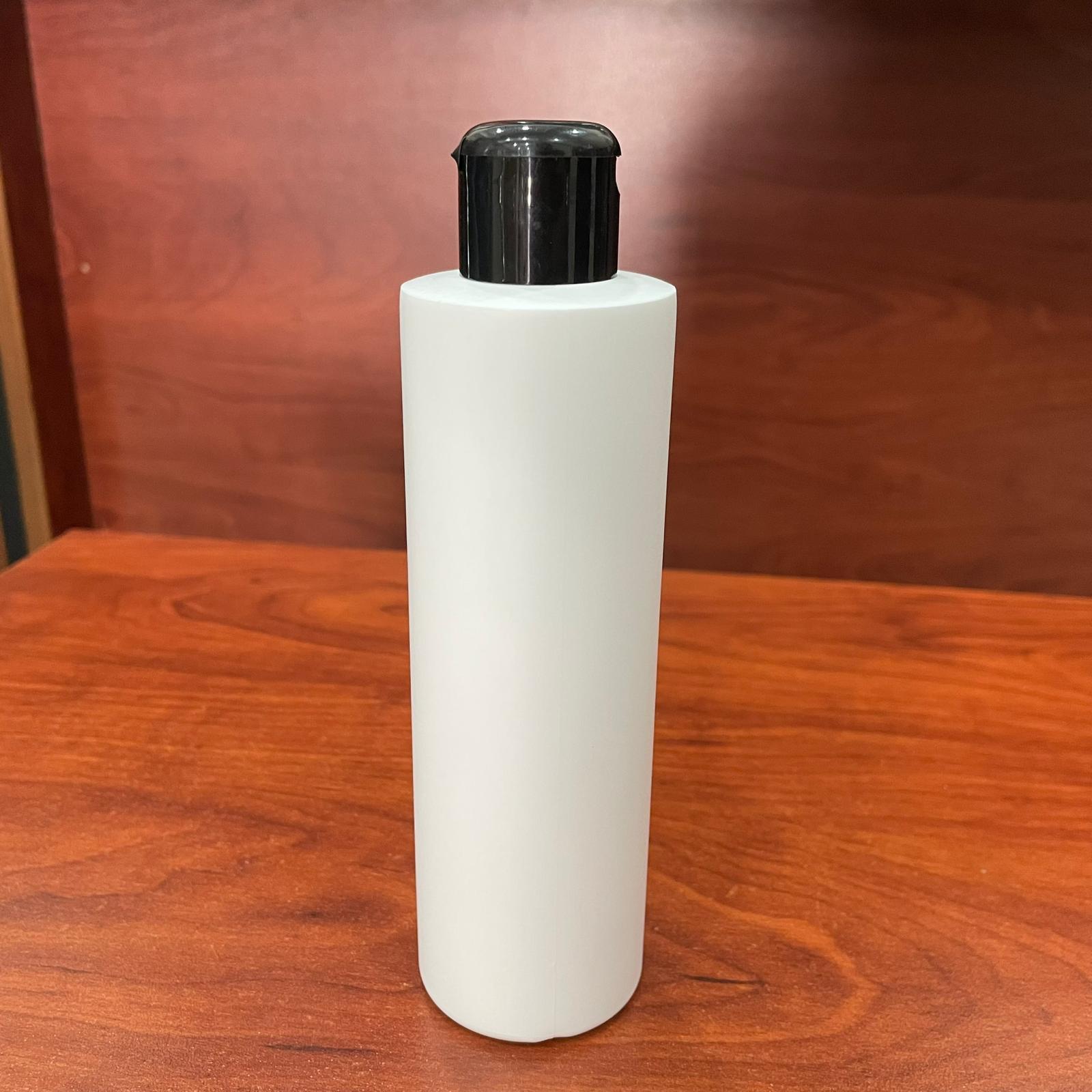200 Cc Beyaz Silindir Model Mat Sert Polietilen Şişe - Siyah Fliptop Kapaklı - 200 Ml Beyaz Polietilen Şişe