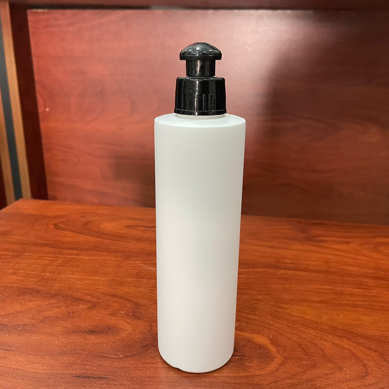200 Cc Beyaz Silindir Model Mat Sert Polietilen Şişe - Siyah Pushpull Kapaklı - 200 Ml Beyaz Polietilen Şişe
