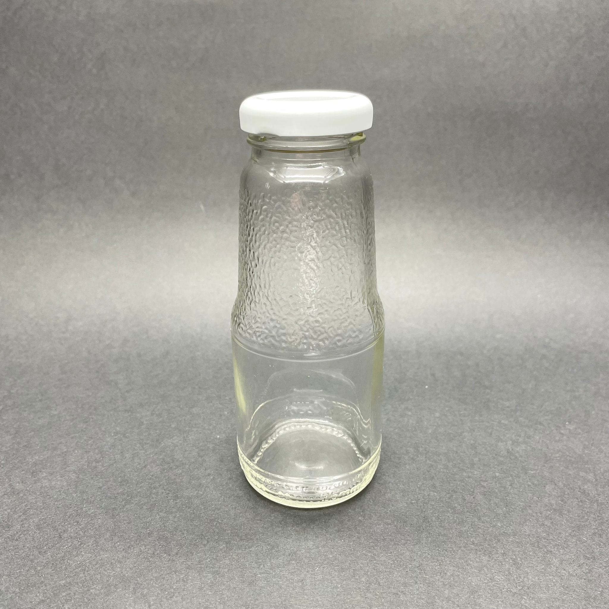 200 Cc Cam Meyve Suyu Şişesi -  Beyaz Metal Kapaklı - Konserveye Uygun - 200 Ml Meyve Suyu Şişesi