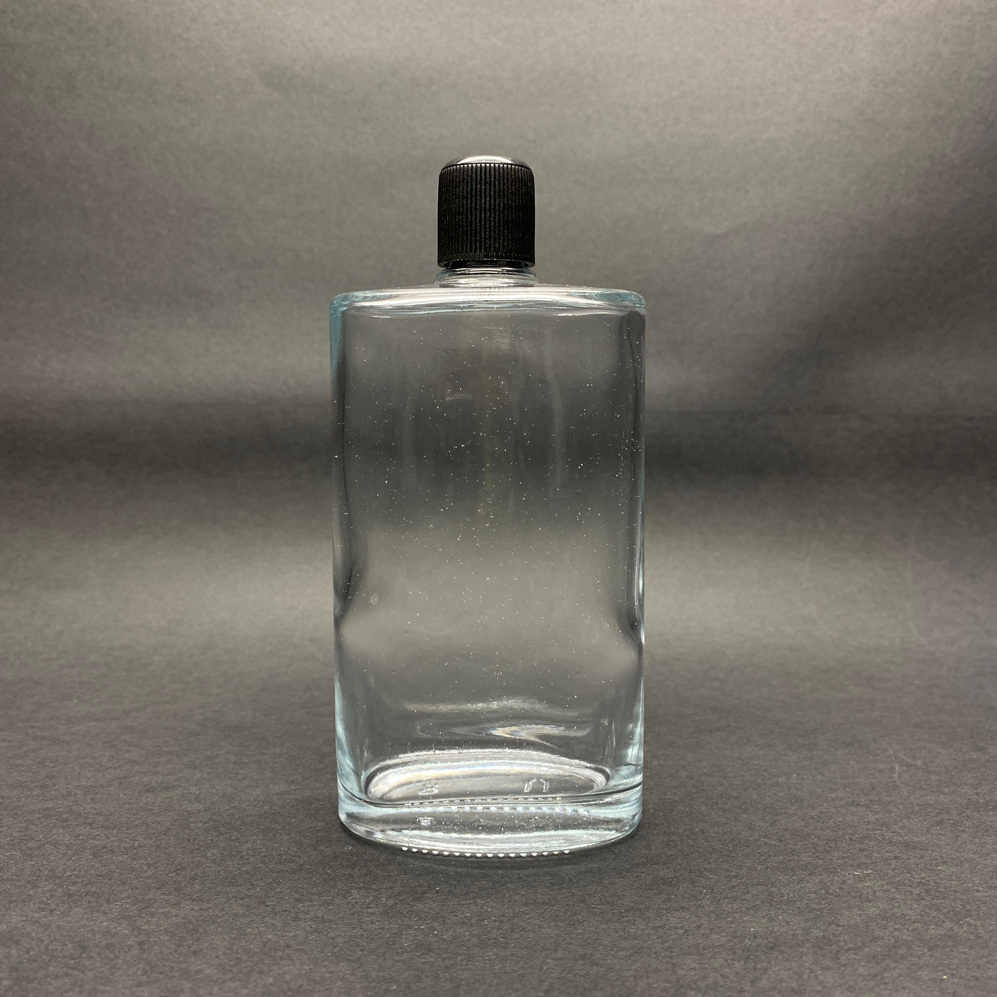 200 Cc Cam Yassı Kolonya Şişesi Tıpalı - Kapaklı - 200 Ml Yassı Cam Kolonya Şişesi