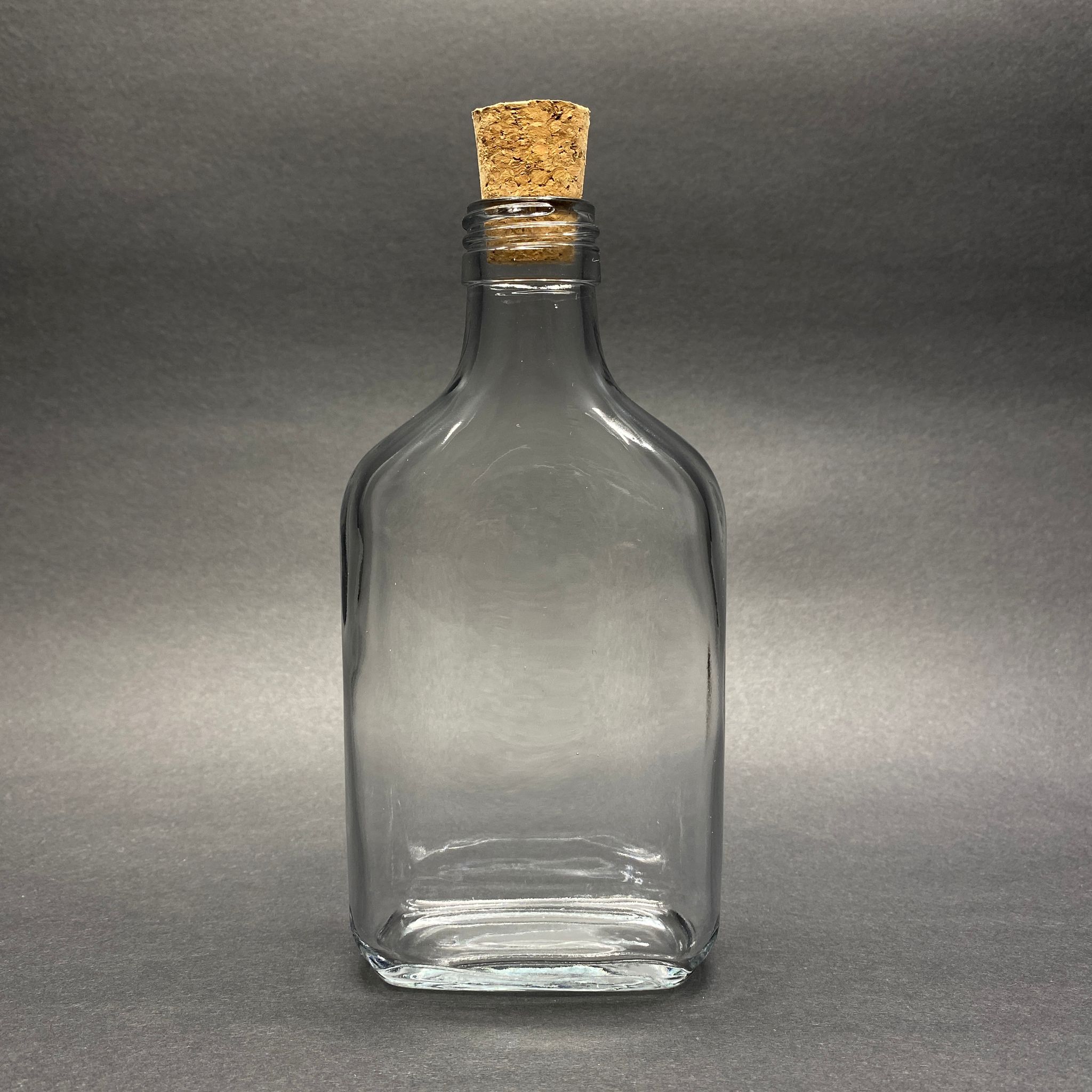 200 Cc Coldbrew Yassı Cam Şişe - Doğal Mantar Tıpalı - 200 Ml Yassı Soğuk Kahve Şişe
