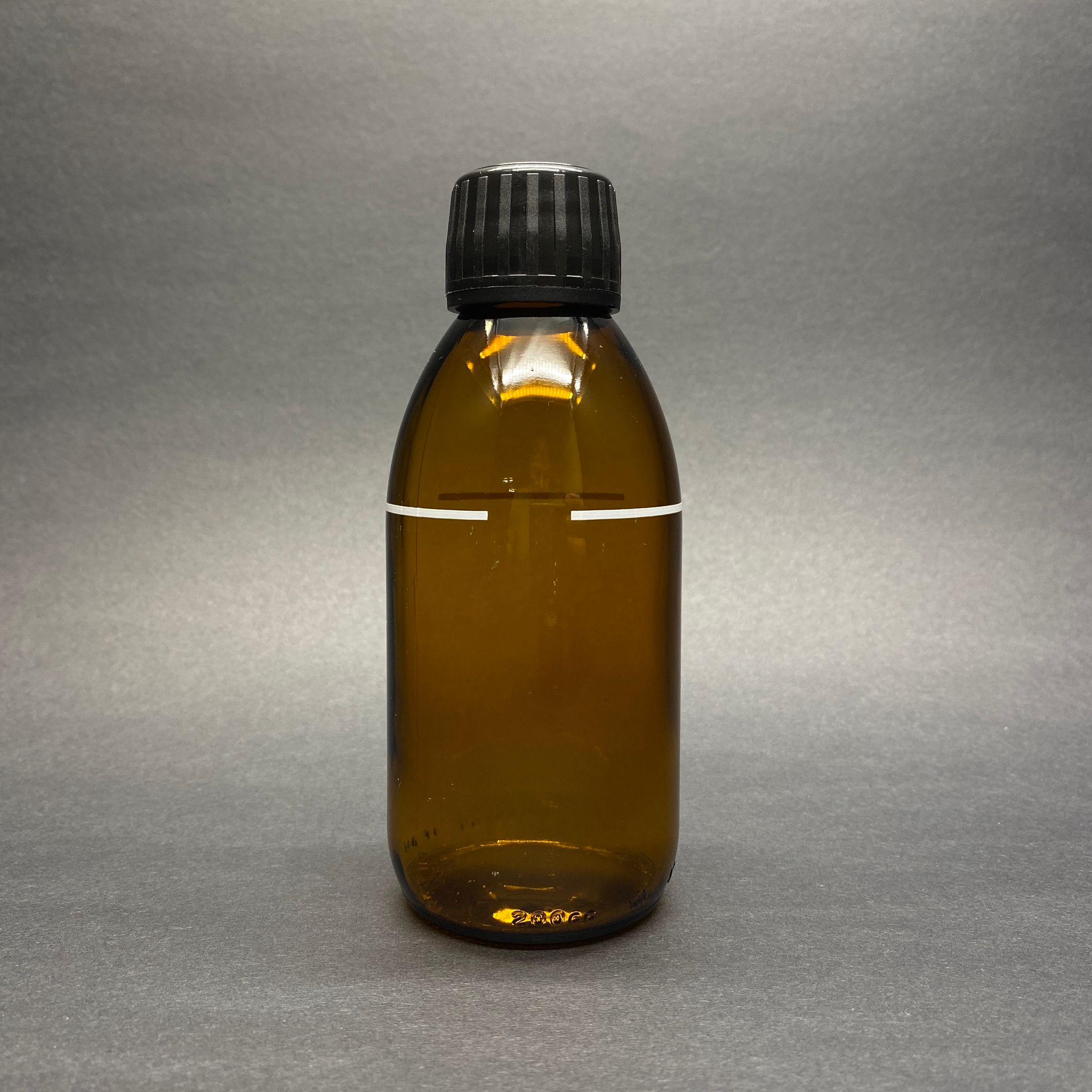 200 Cc Ecza Şişesi - Siyah Kilitli Kapaklı - 200 Ml Cam Kahverengi Boş Şurup İlaç Şişeleri (Ağız Çapı 28 Pp)