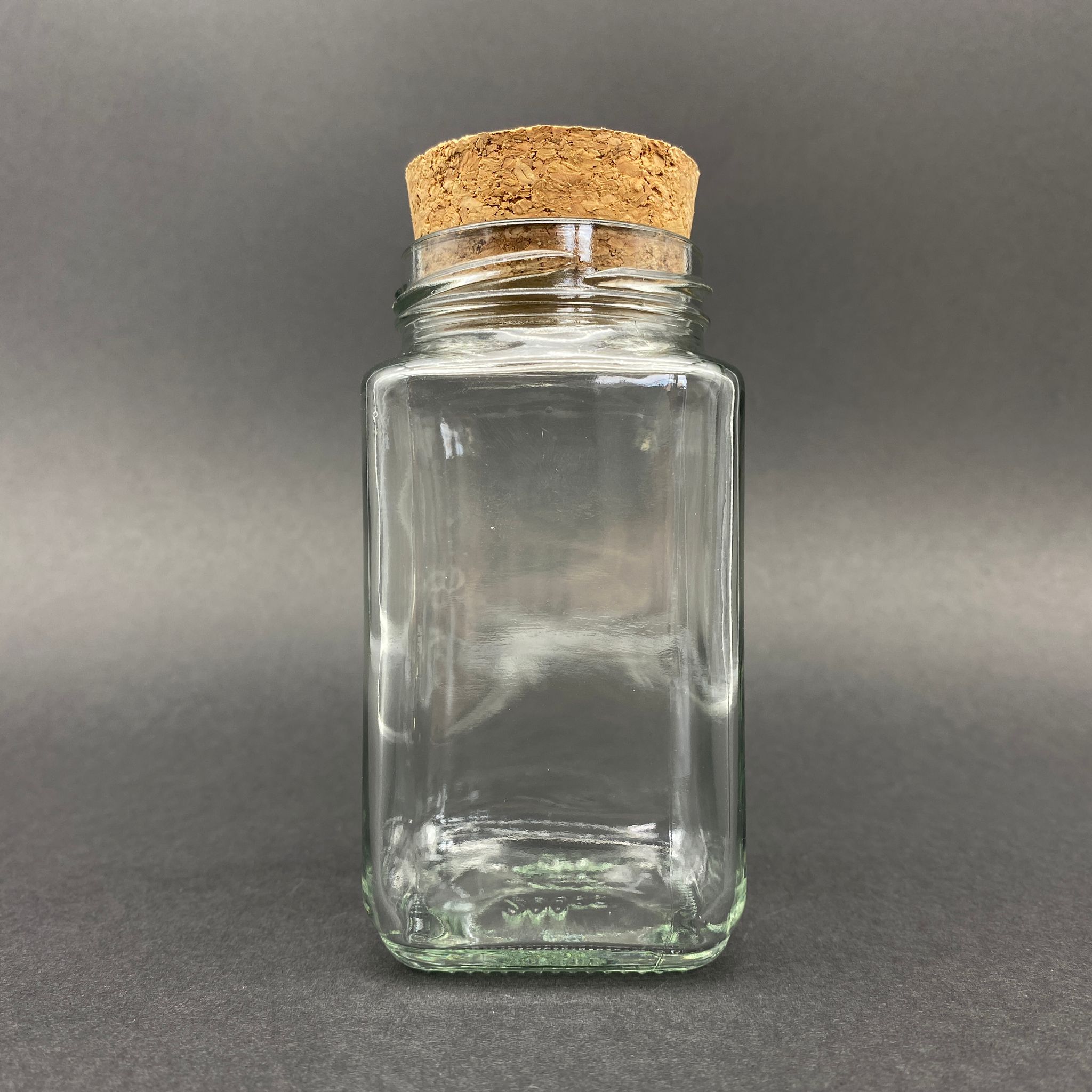 200 Cc Kare Kavanoz - Mantar Tıpalı - 200 Ml Köşeli Tip Cam Kavanoz