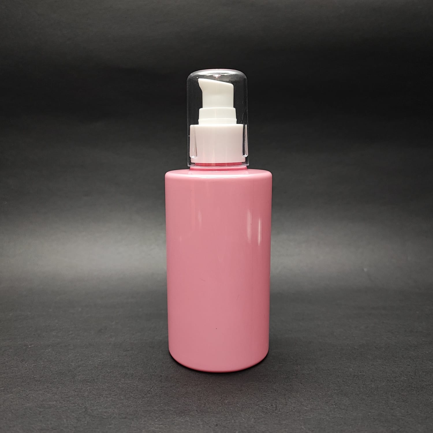 200 Cc Küt Boyunlu Silindir Pet Şişe (24 Gr) - Beyaz Losyon Pompalı - 200 Ml Plastik Şişe - Pembe