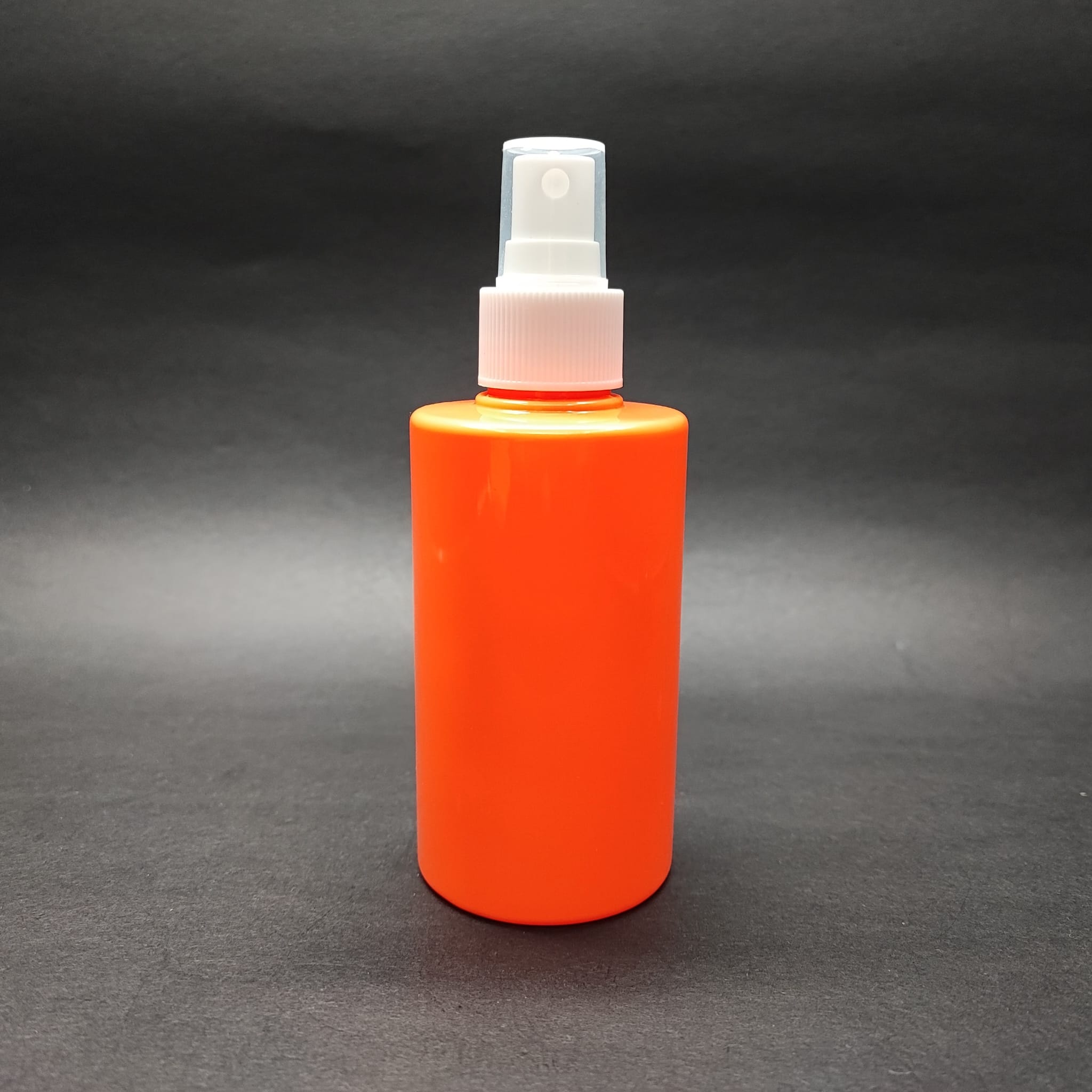 200 Cc Küt Boyunlu Silindir Pet Şişe (24 Gr) - Beyaz Spreyli - 200 Ml Plastik Şişe - Turuncu