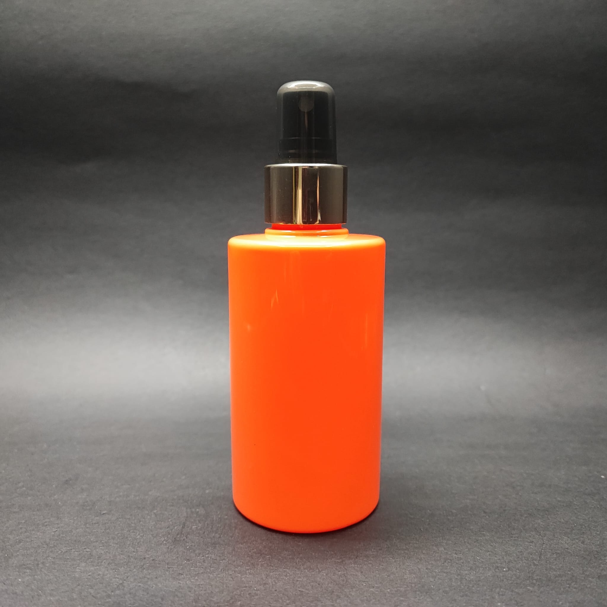 200 Cc Küt Boyunlu Silindir Pet Şişe (24 Gr) - Gold Spreyli - 200 Ml Plastik Şişe - Turuncu
