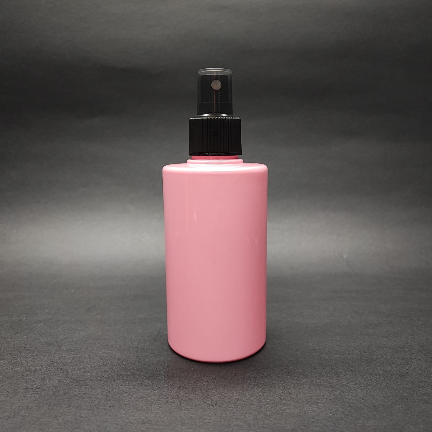 200 Cc Küt Boyunlu Silindir Pet Şişe (24 Gr) - Siyah Spreyli - 200 Ml Plastik Şişe - Pembe