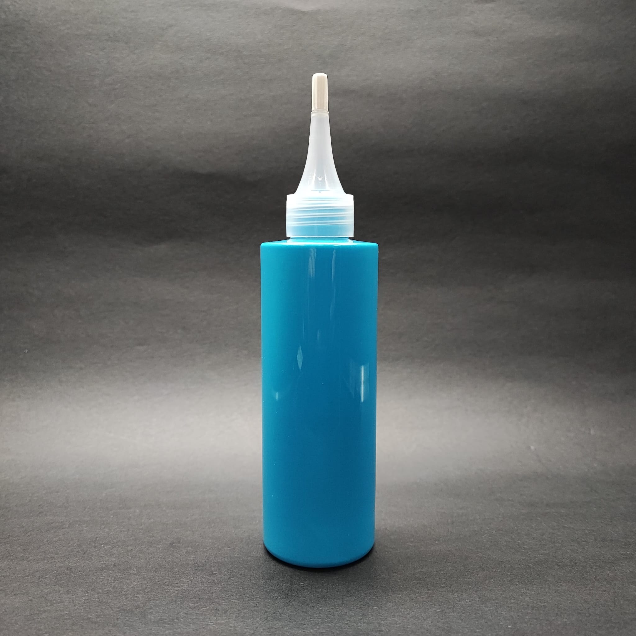 200 Cc Küt Boyunlu Uzun Silindir Pet Şişe (24 Gr) - Akıtıcı Kapaklı - 200 Ml Plastik Şişe - Mavi