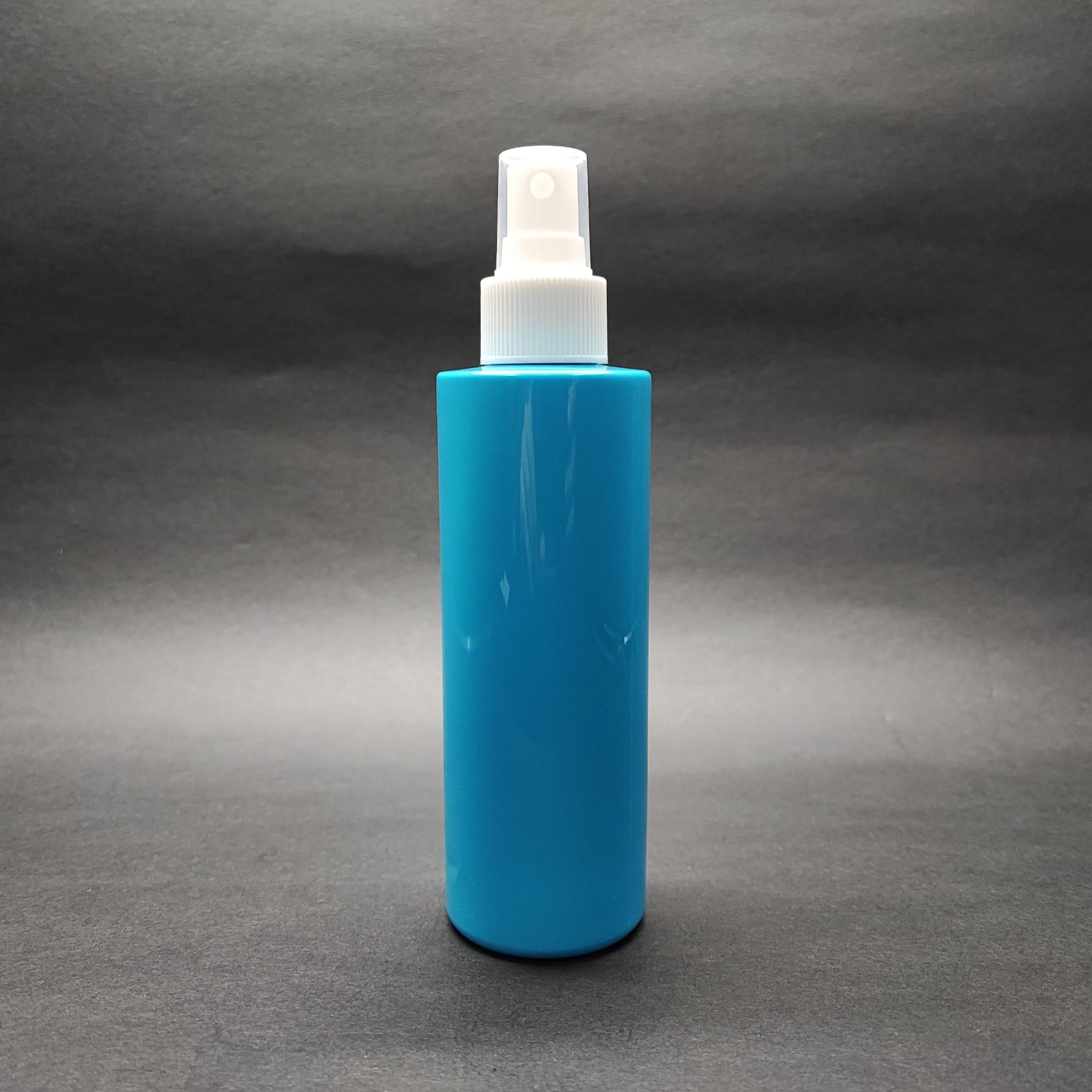 200 Cc Küt Boyunlu Uzun Silindir Pet Şişe (24 Gr) - Beyaz Spreyli - 200 Ml Plastik Şişe - Mavi
