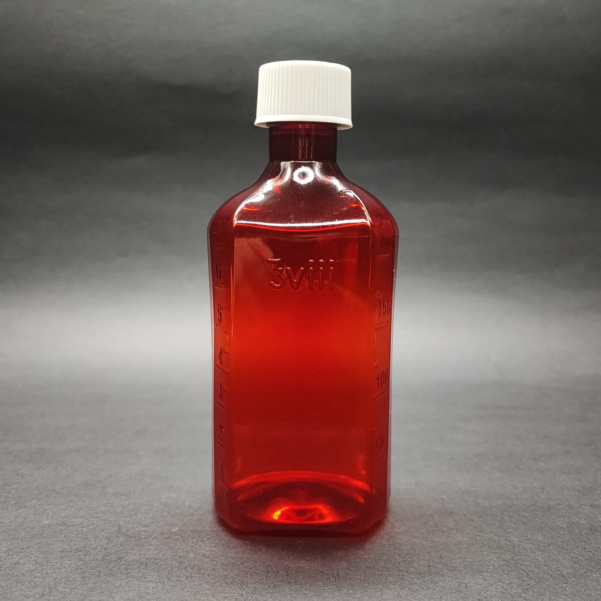 200 Cc Ölçekli Pet Şişe - Beyaz Çocuk Kilitli Kapaklı - 200 Ml Ve Oz Ölçülü Kırmızı Pet Şişe