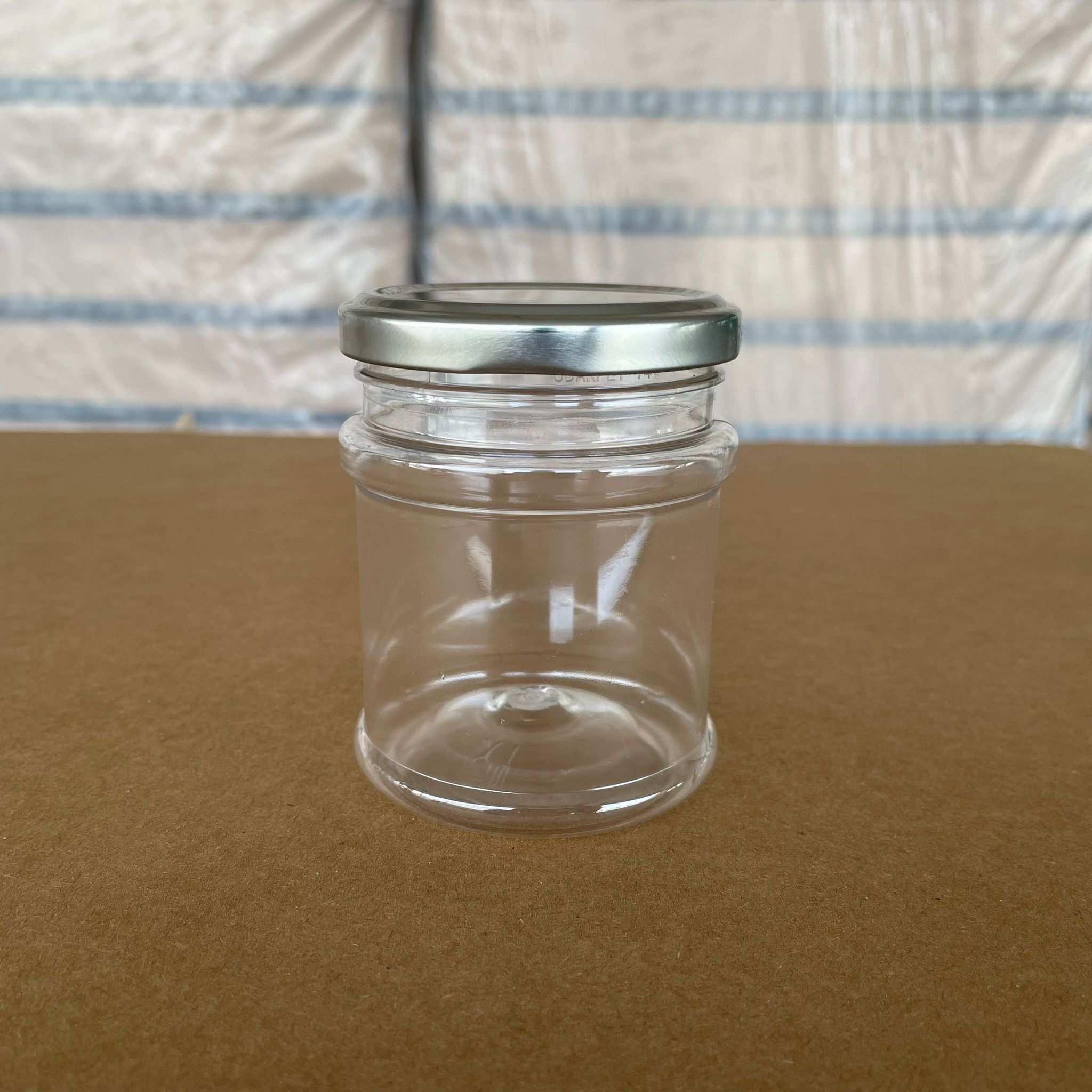 200 Cc Pet Kavanoz - Gümüş  Metal Kapaklı - 200 Ml Plastik Kavanoz
