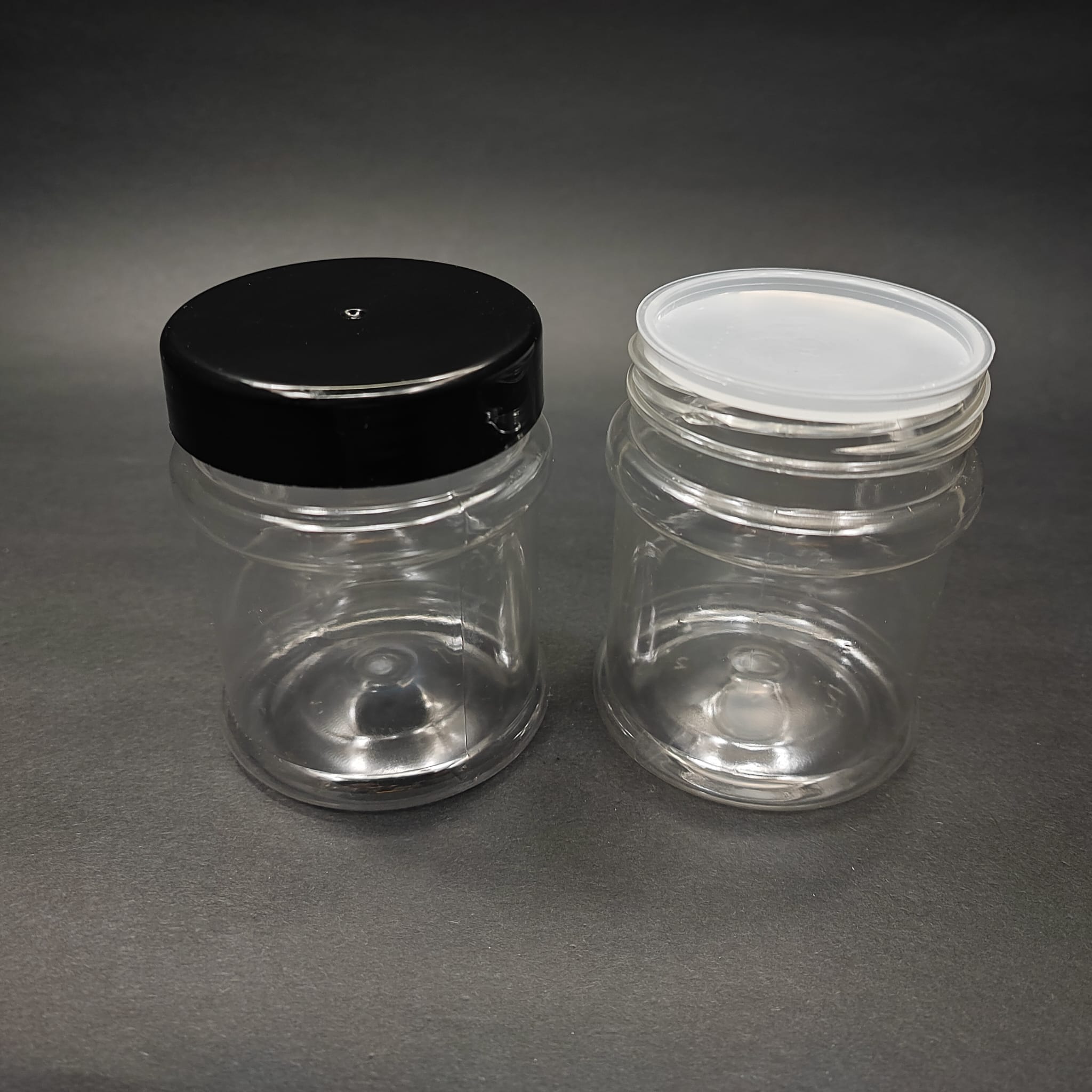 200 Cc Pet Kavanoz - Siyah Kapaklı - İç Tıpalı - 200 Ml Plastik Krem Kavanozu