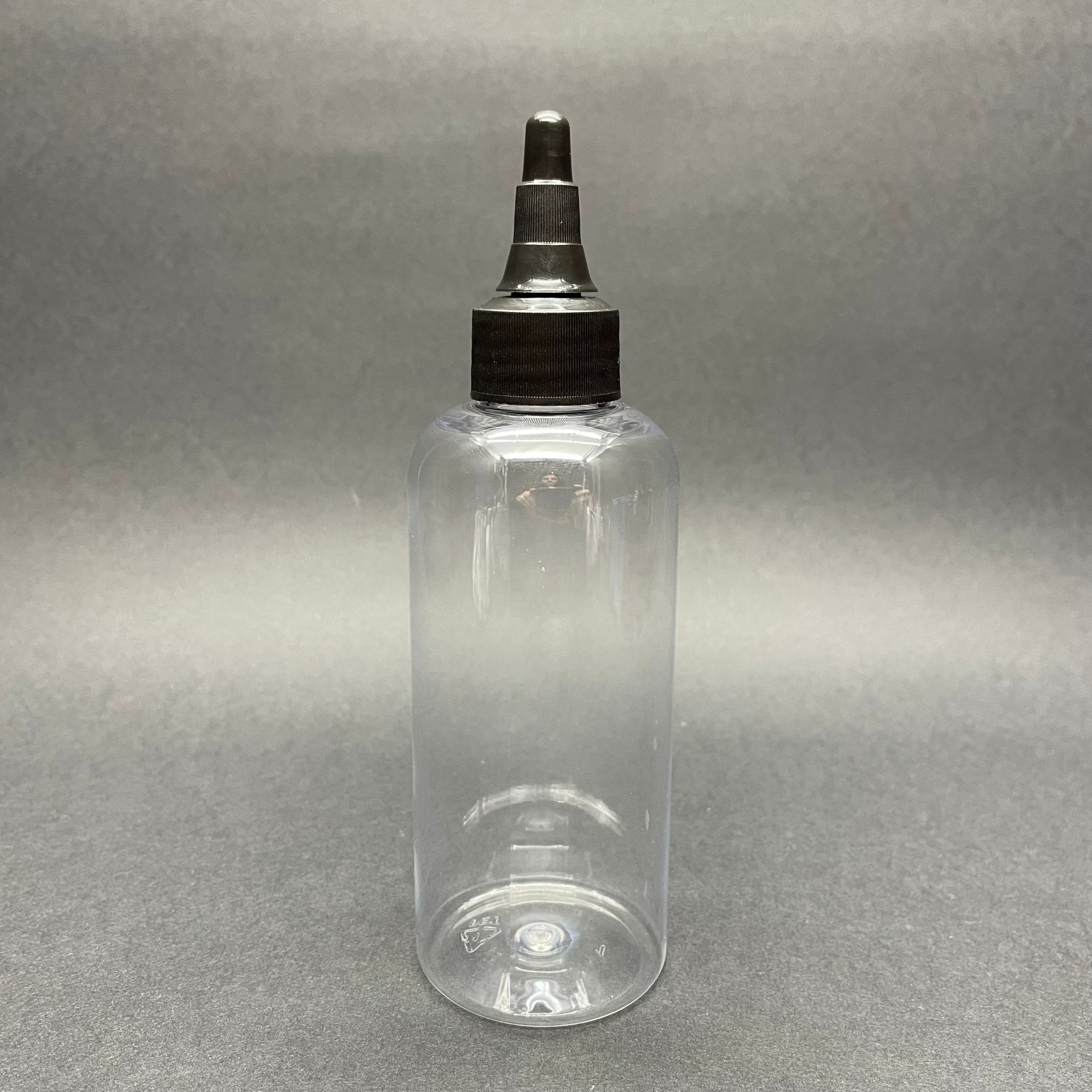 200 Cc Pet Şişe - Siyah Asansör Akıtıcı Kapaklı - 200 Ml Plastik Akıtıcılı Şişe