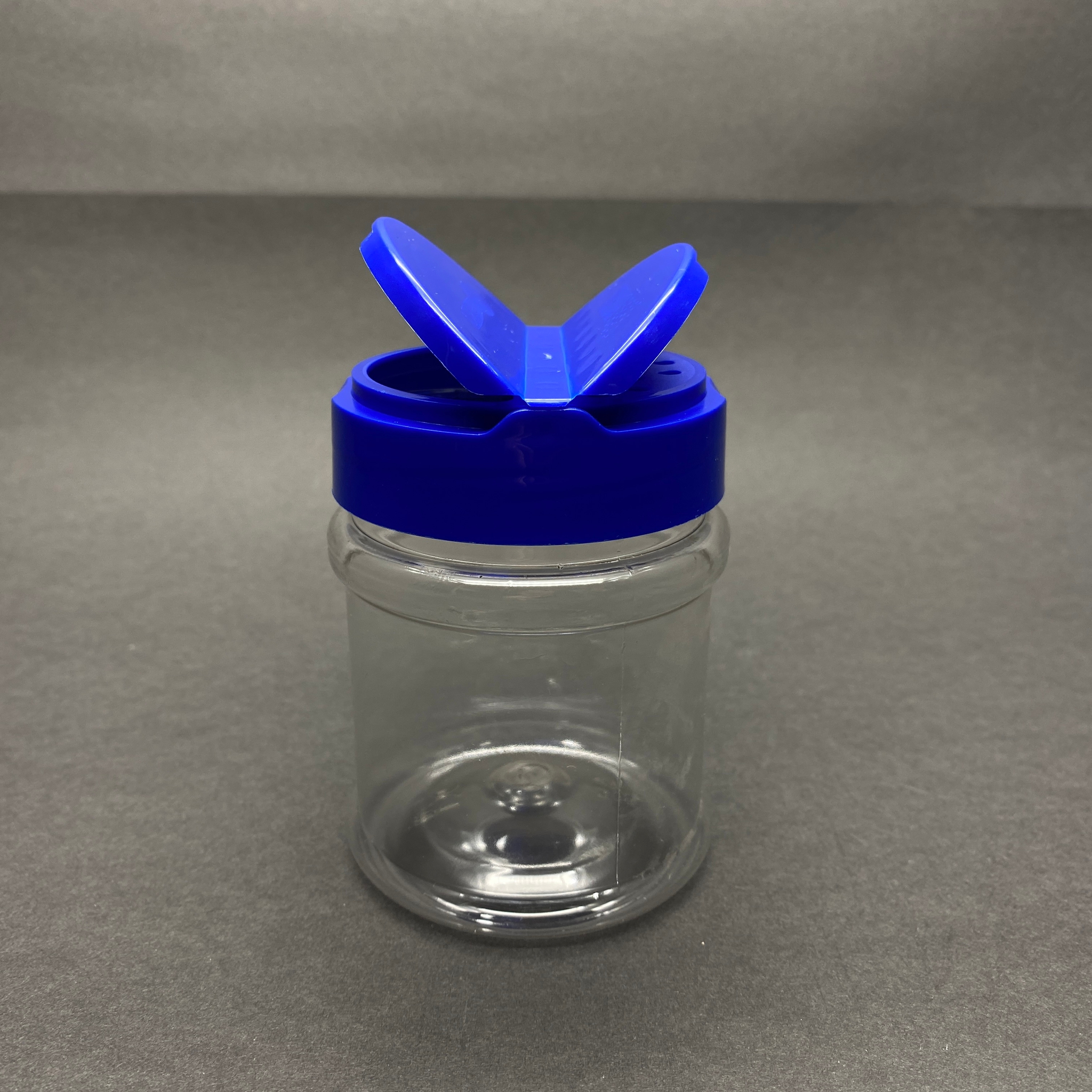 200 Cc Plastik Baharatlık Kavanoz - 200 Ml Baharat Kavanozu - Mavi Açılır Kapanır Kapaklı
