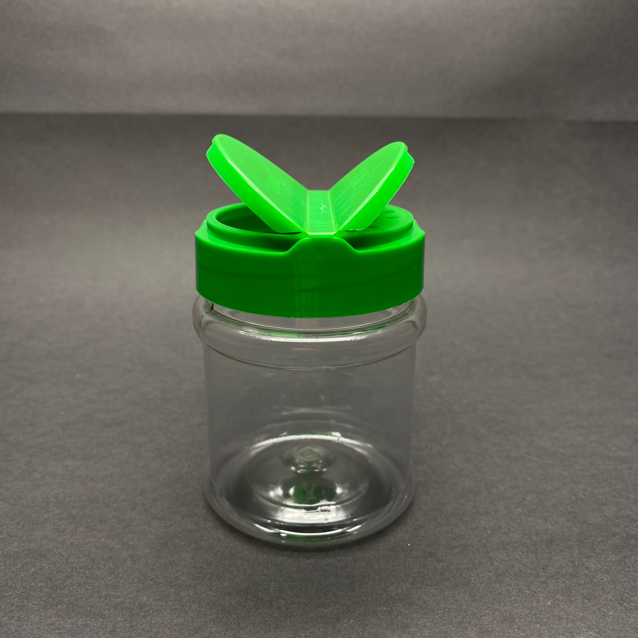 200 Cc Plastik Baharatlık Kavanoz - 200 Ml Baharat Kavanozu - Yeşil Açılır Kapanır Kapaklı