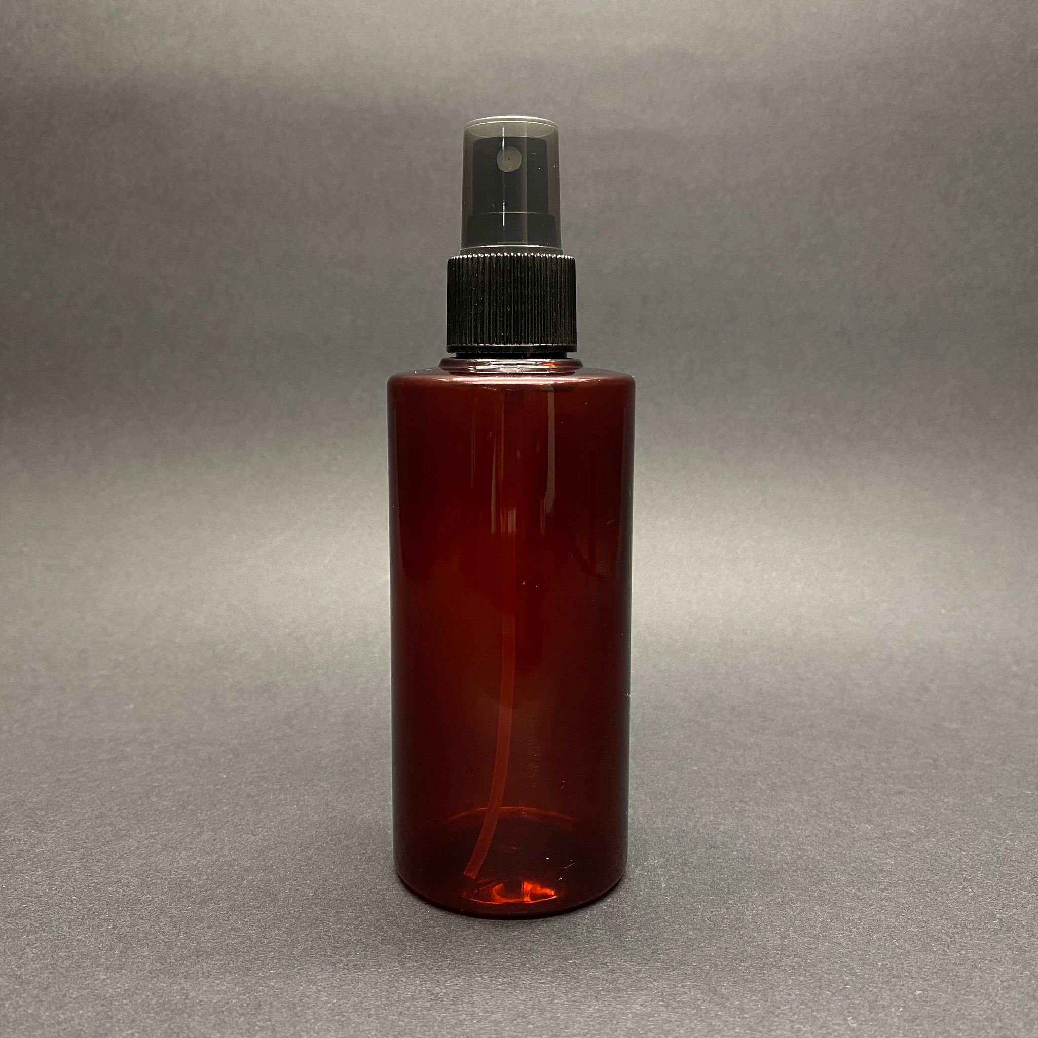 200 Cc Silindir Keskin Küt Model Sert (27 Gr) Pet Şişe - Siyah Spreyli - Ağız Çapı 24 Mm - Amber