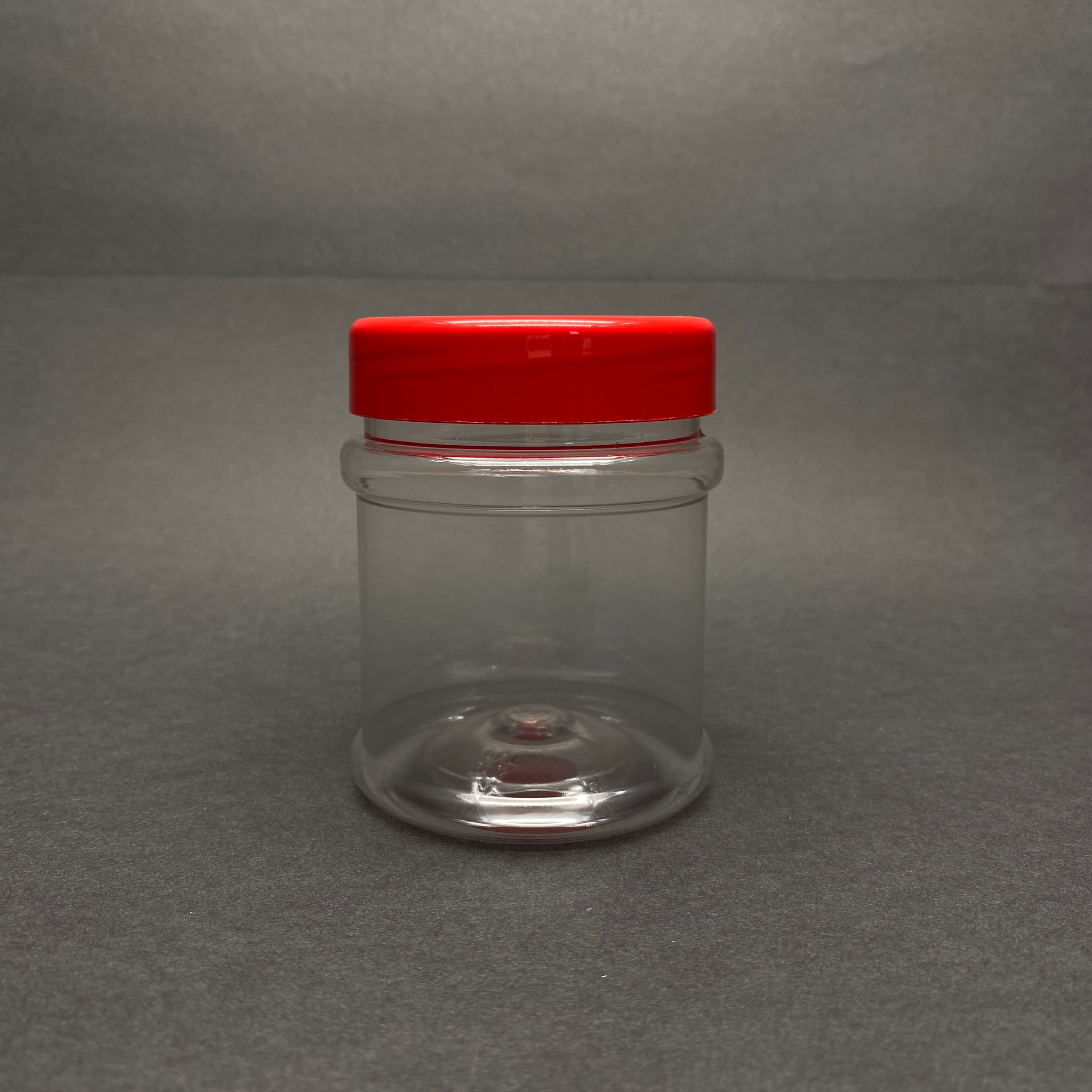 200 Cc Silindir Pet Kavanoz - Kırmızı Plastik Kapaklı - 200 Ml Plastik Kavanoz