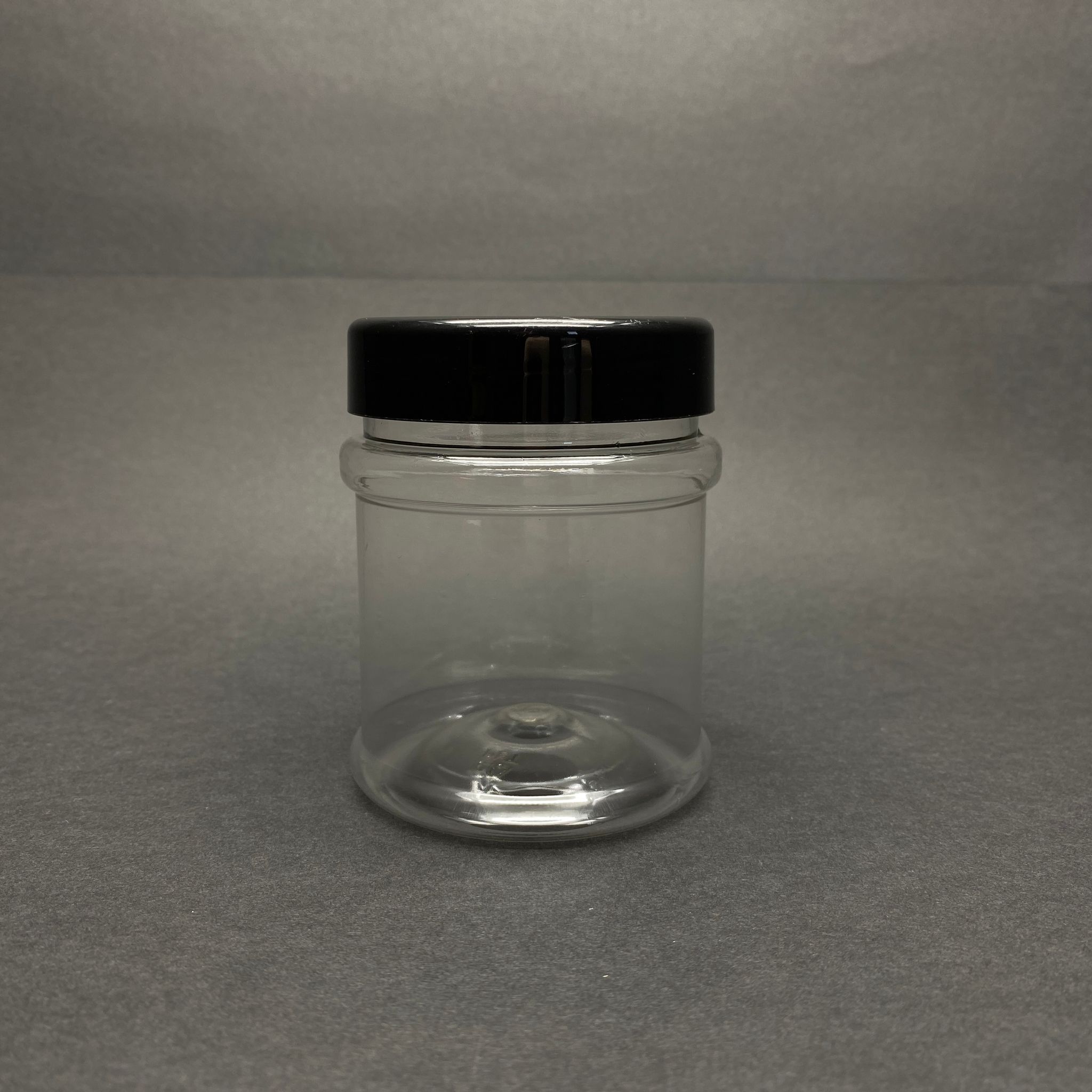 200 Cc Silindir Pet Kavanoz - Siyah Plastik Kapaklı - 200 Ml Plastik Kavanoz