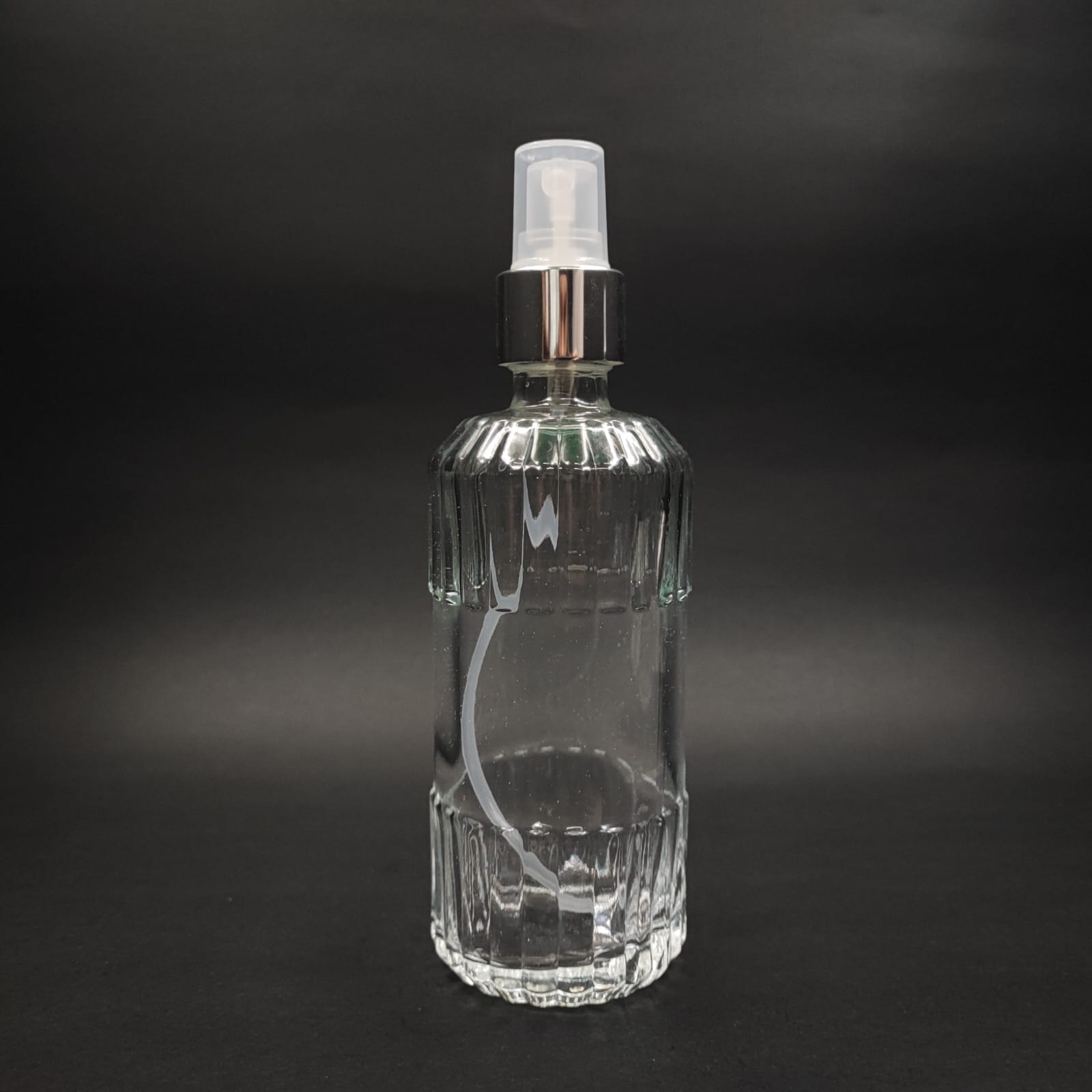 200 Cc Silindir Zümrüt Model Cam Kolonya Şişe - Gümüş Spreyli - 200 Ml Zümrüt Cam Kolonya Şişeleri