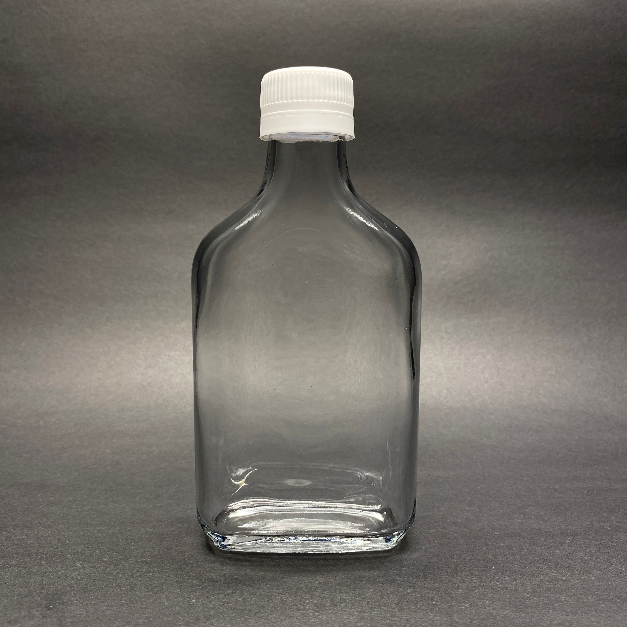 200 Cc Yassı Cam Cold Brew Şişe - Soğuk Kahve Şişesi -  Contalı Etekli Beyaz Kapaklı - 200 Ml Yassı Cam Şişe