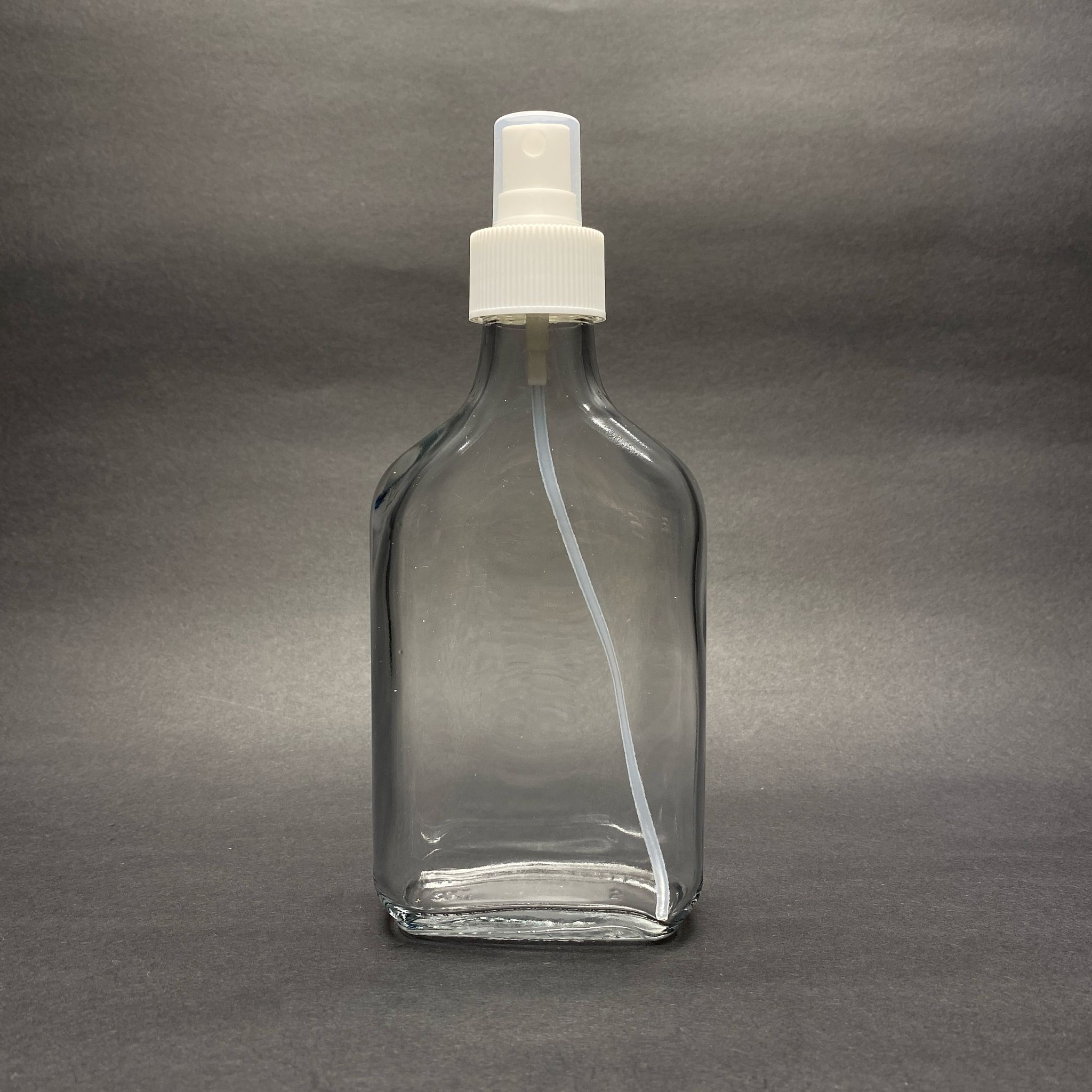 200 Cc Yassı Cam Şişe - Beyaz Spreyli - 200 Ml Fısfıs Cam Şişe