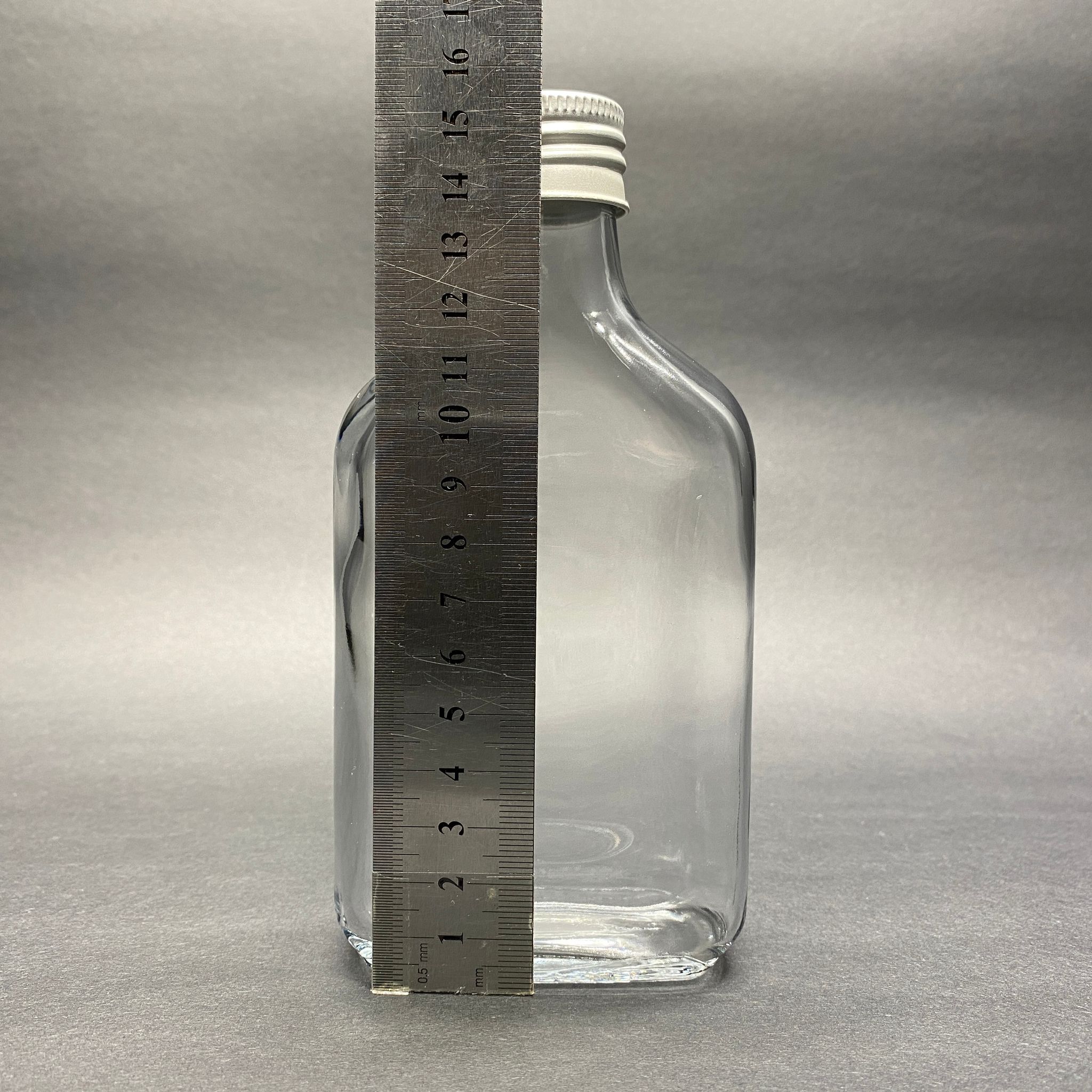 200 Cc Yassı Cam Şişe - Gümüş Metal Alüminyum Kapaklı - 200 Ml Cam Şişe - Soğuk Kahve İçin Cold Brew Şişesi