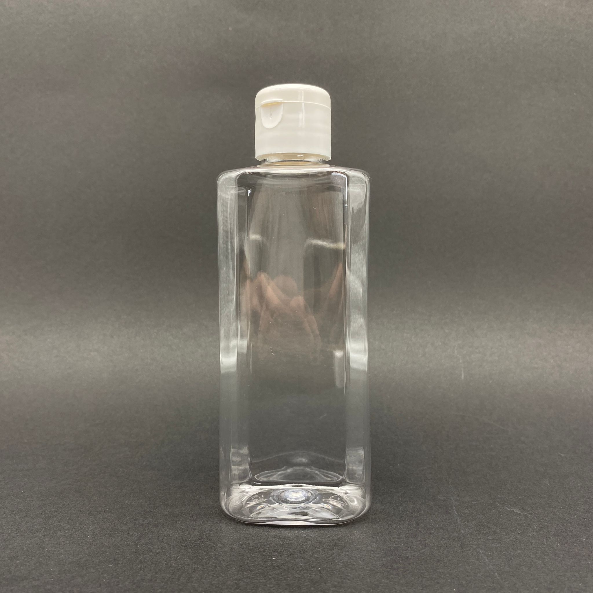 200 Cc Yassı Pet Şişe - Beyaz Fliptop Akıtıcı Kapaklı - 200 Ml Akıtıcılı Plastik Şişe