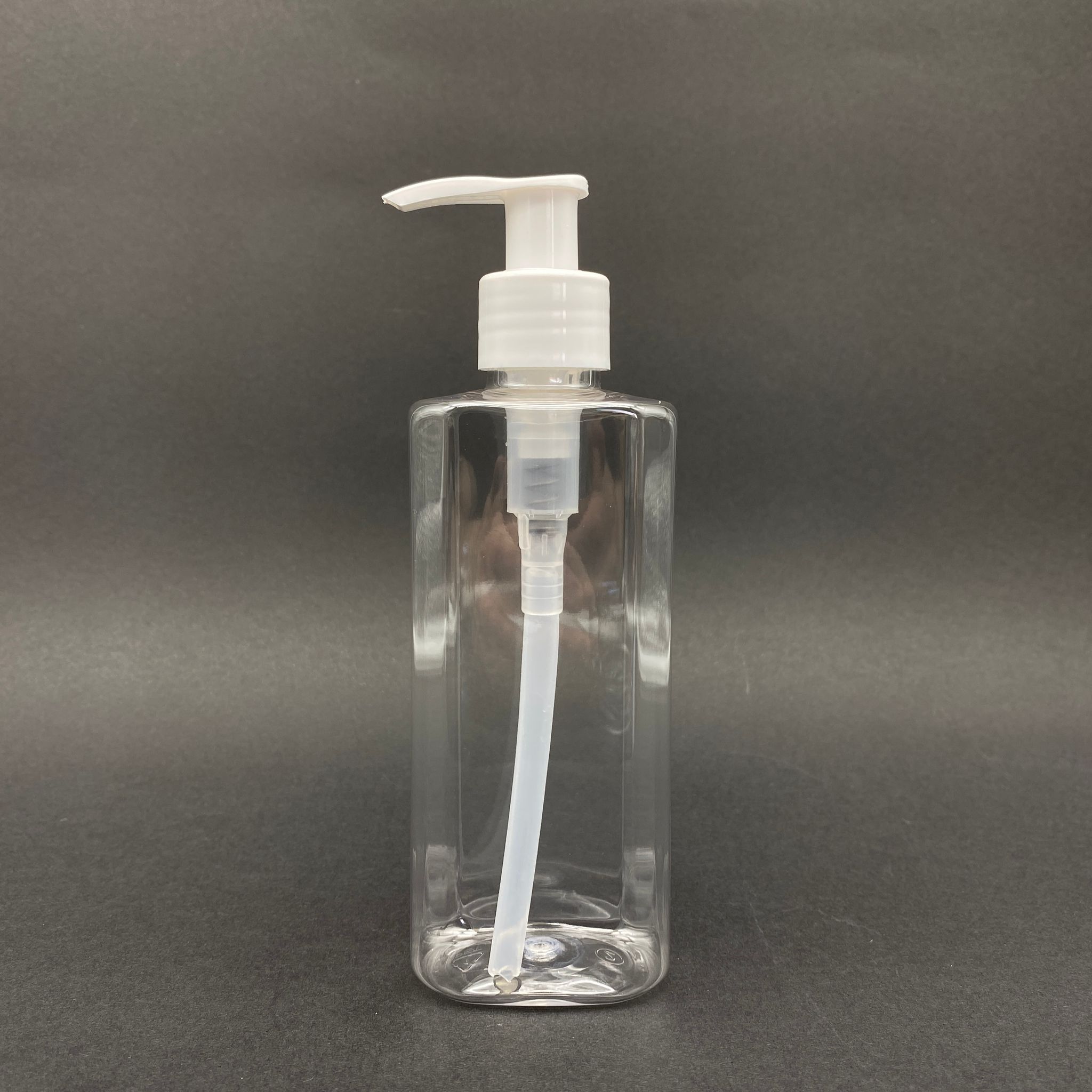 200 Cc Yassı Pet Şişe - Beyaz Pompalı - 200 Ml Pompalı Plastik Şişe