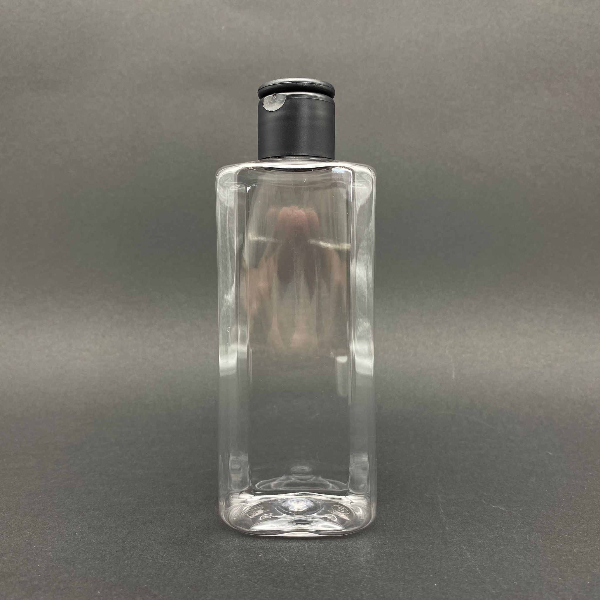 200 Cc Yassı Pet Şişe - Siyah Fliptop Akıtıcı Kapaklı - 200 Ml Akıtıcılı Plastik Şişe