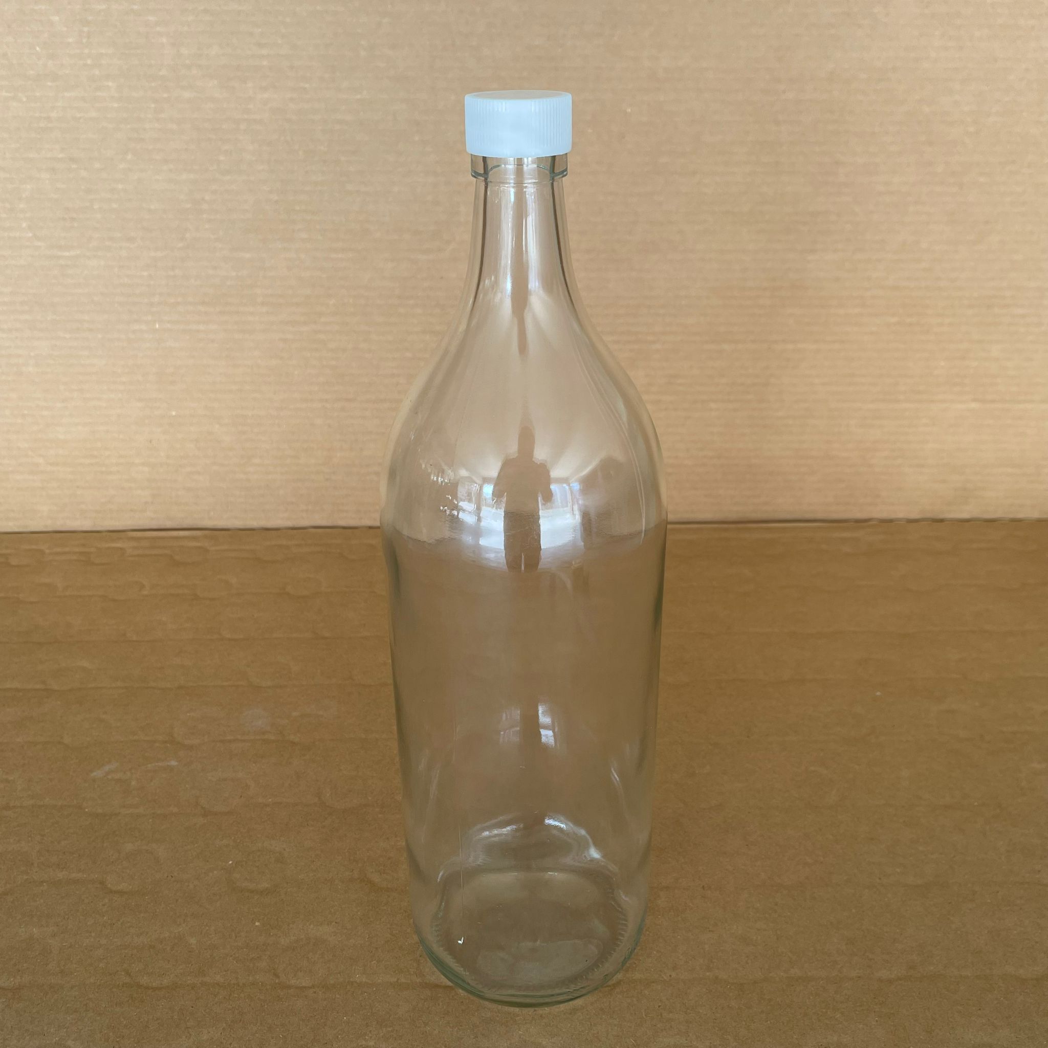 2000 Cc Cam Şişe Şeffaf - Beyaz Contalı Kapaklı - 2 Litre Cam Şişe - 2 Lt Cam Şişe